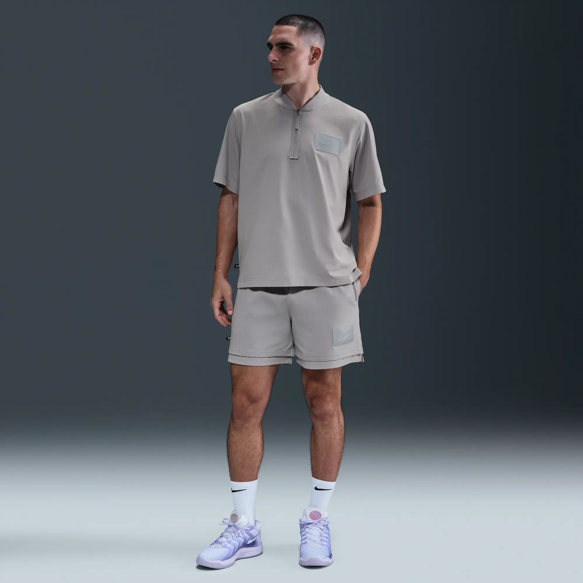 Nike Kevin Durant Men's Dri-FIT 15cm (approx.) Basketball Shorts - Grey - Cotton/Polyester