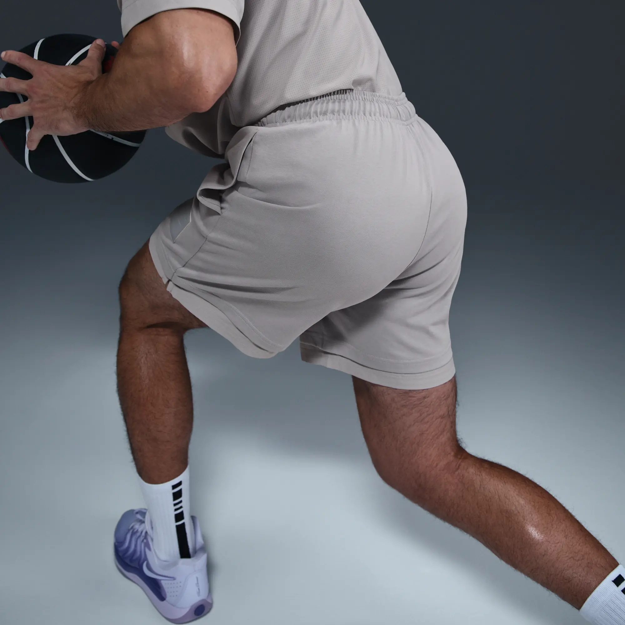 Nike Kevin Durant Men's Dri-FIT 15cm (approx.) Basketball Shorts - Grey - Cotton/Polyester