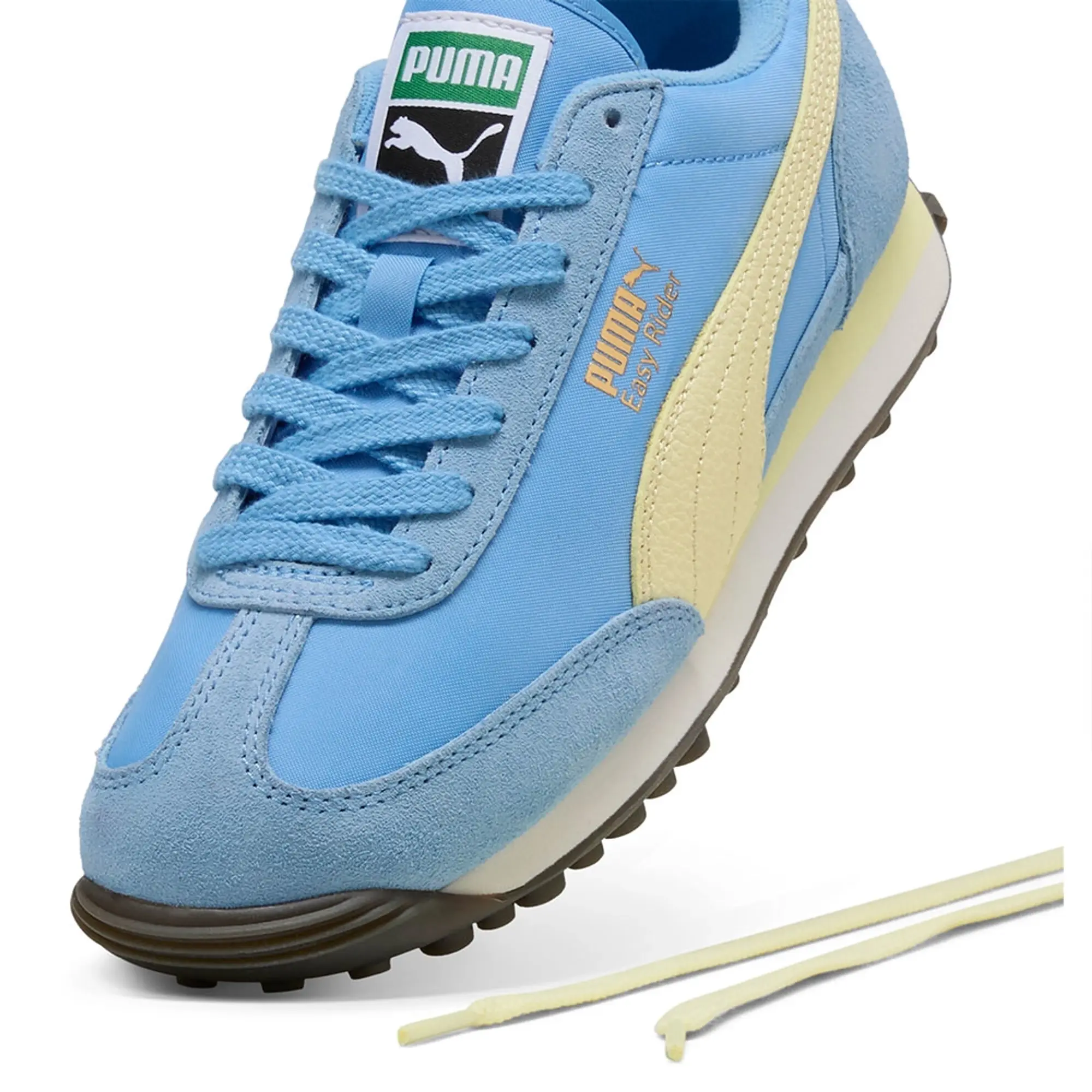 PUMA Easy Rider Vintage Sneakers Unisex, Light Blue/Gold Moon