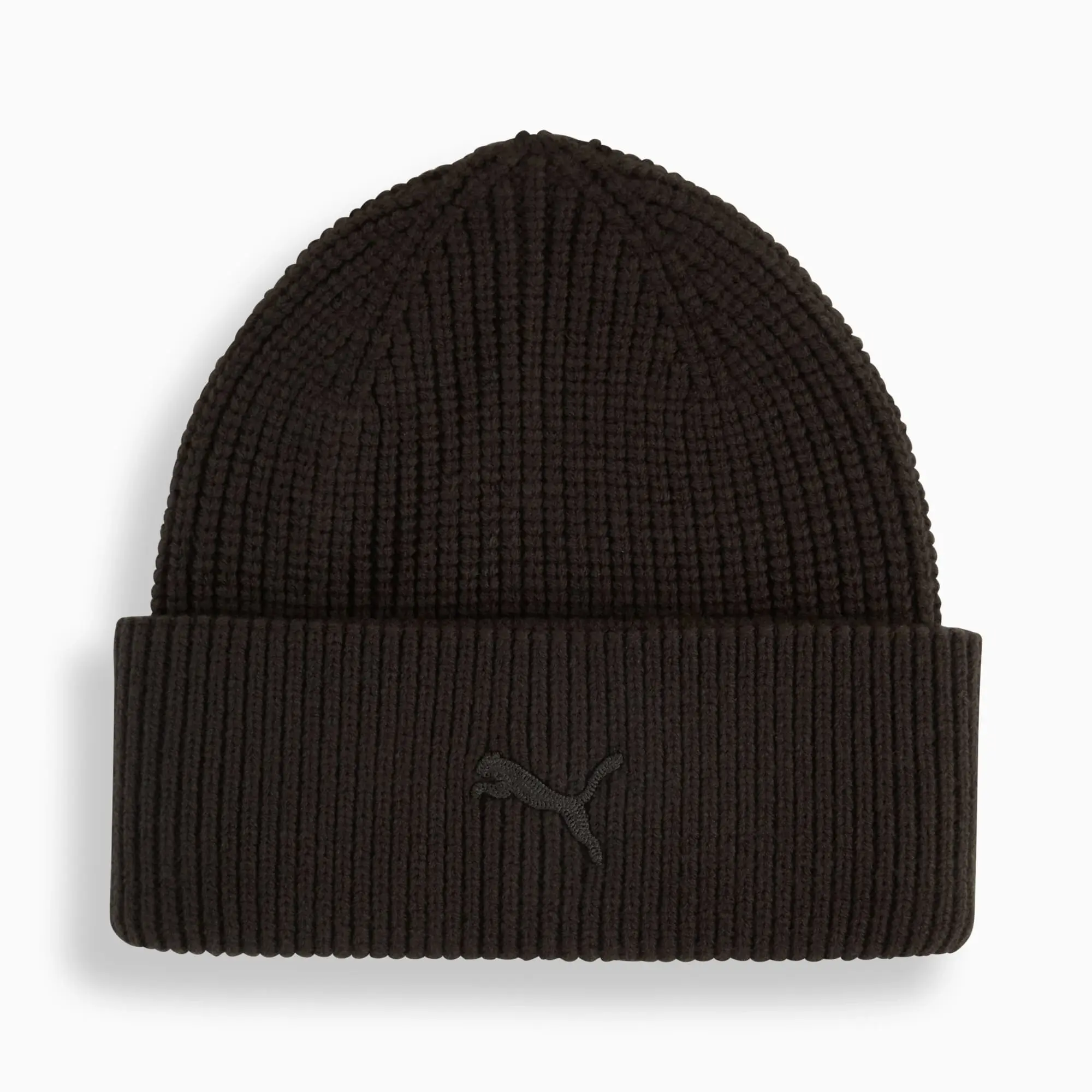 PUMA Wardrobe Essentials Chunky Mid Crown Beanie Hat, Black