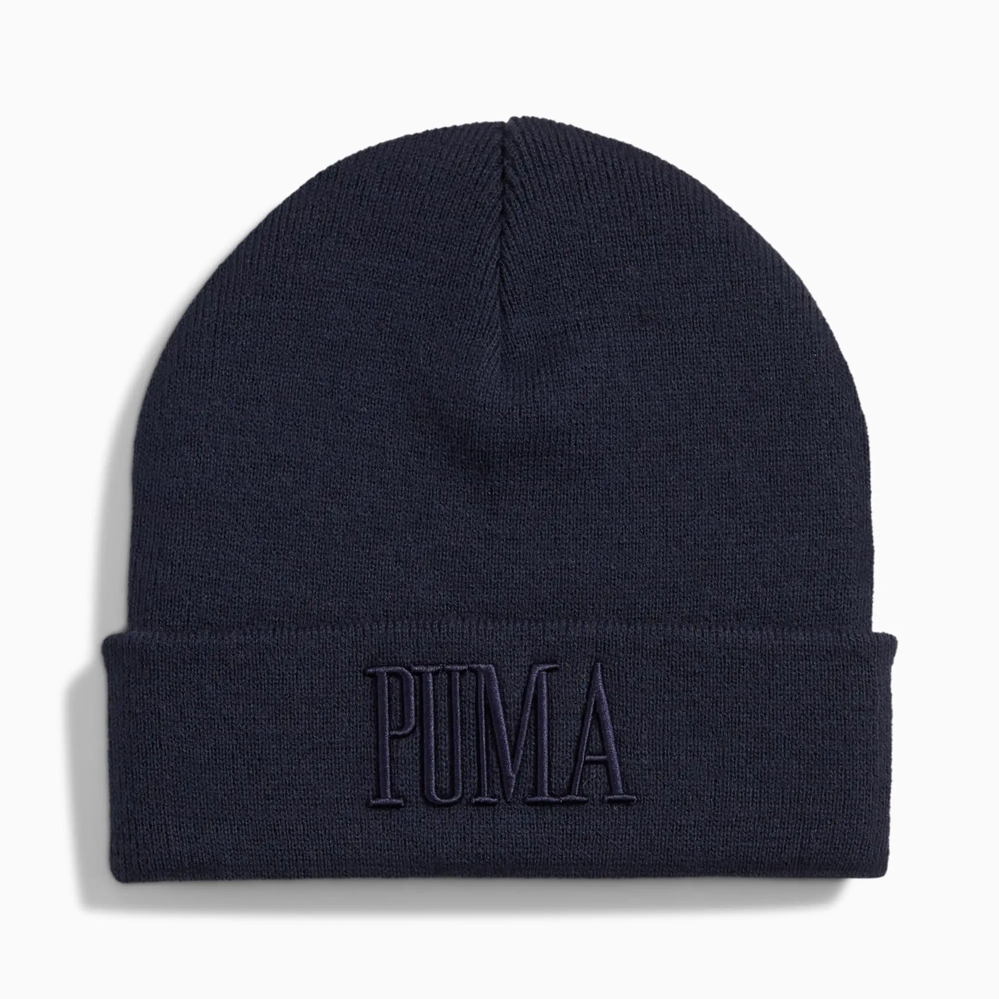 PUMA Classic Graphic Mid Crown Beanie Hat, Dark Blue