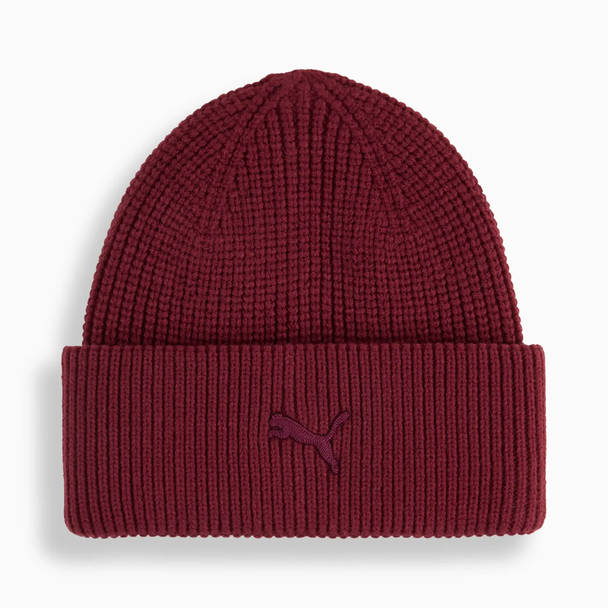 PUMA Wardrobe Essentials Chunky Mid Crown Beanie Hat, Ruby Shimmer