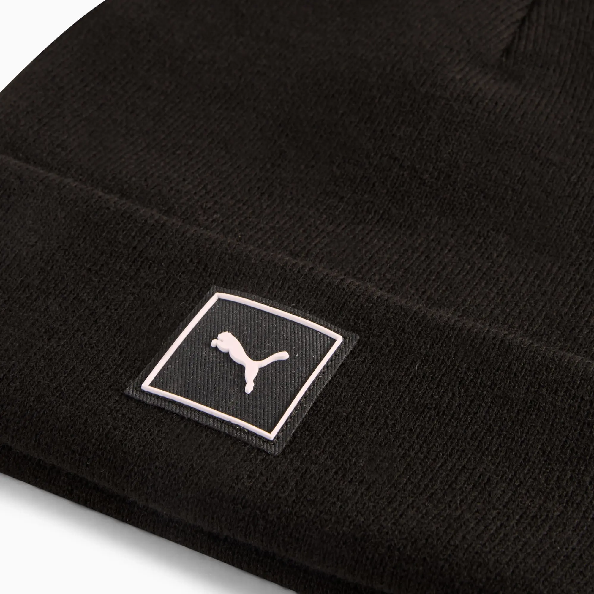 PUMA Wardrobe Essentials High Crown Beanie Hat, Black