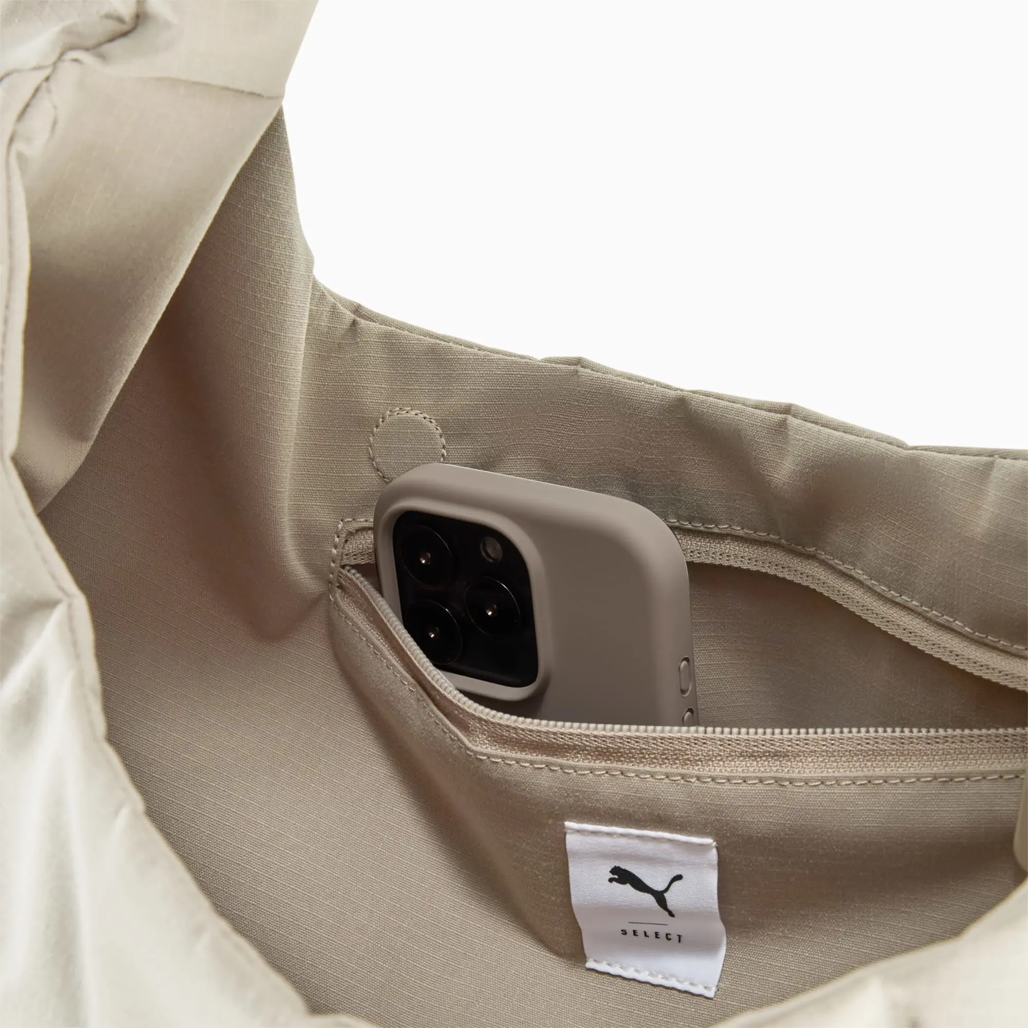 PUMA Yona 20L Crossbody Hobo Bag, Ice Coffee