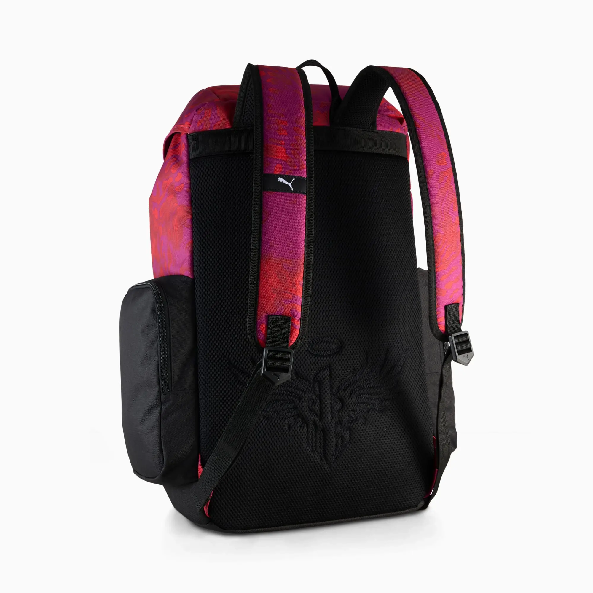 PUMA Lamelo Large Hooded 40L Backpack, Red/Magenta Gleam/Black