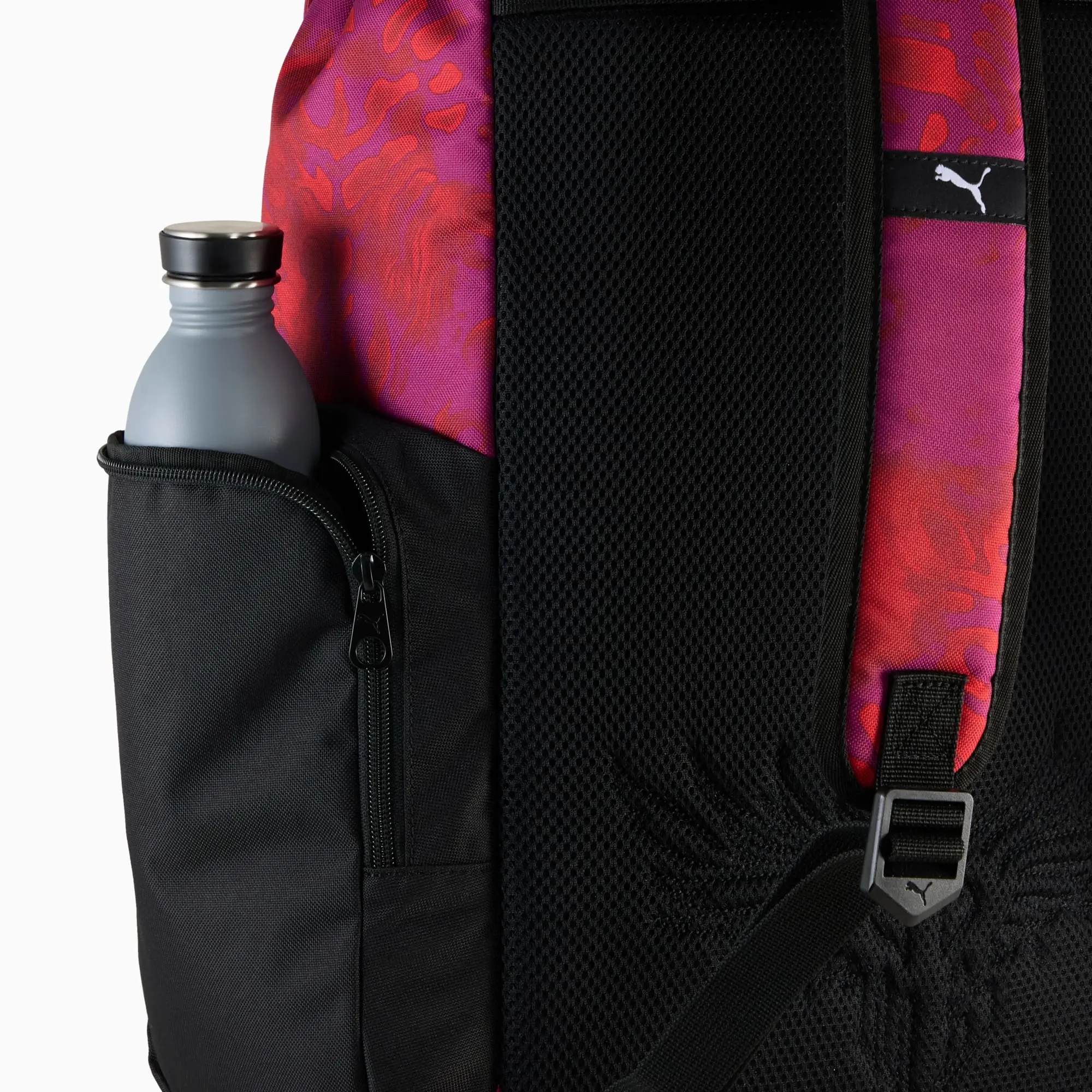 PUMA Lamelo Large Hooded 40L Backpack, Red/Magenta Gleam/Black