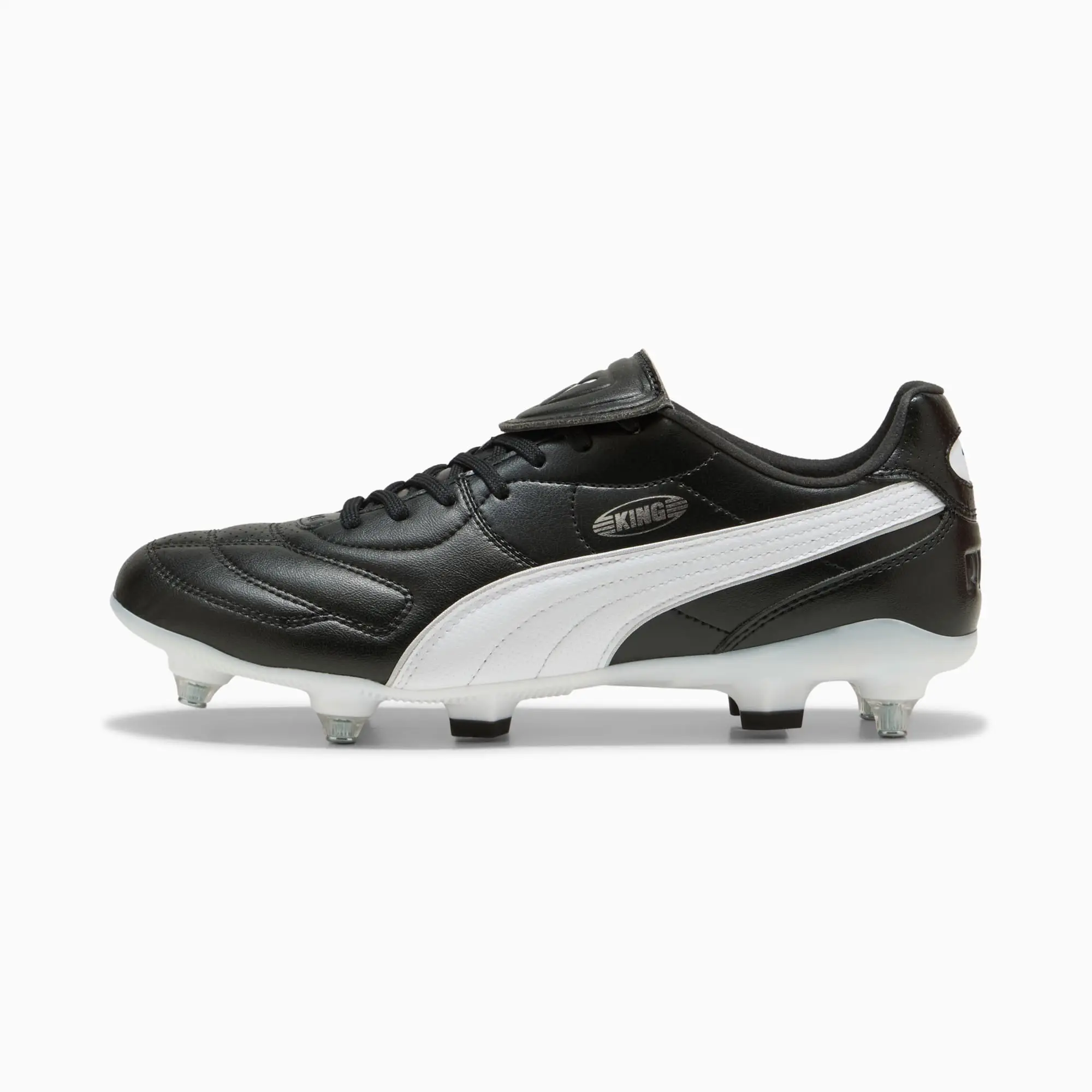 PUMA King Liga MxSG Football Boots Unisex, Black/White/Silver, size 10