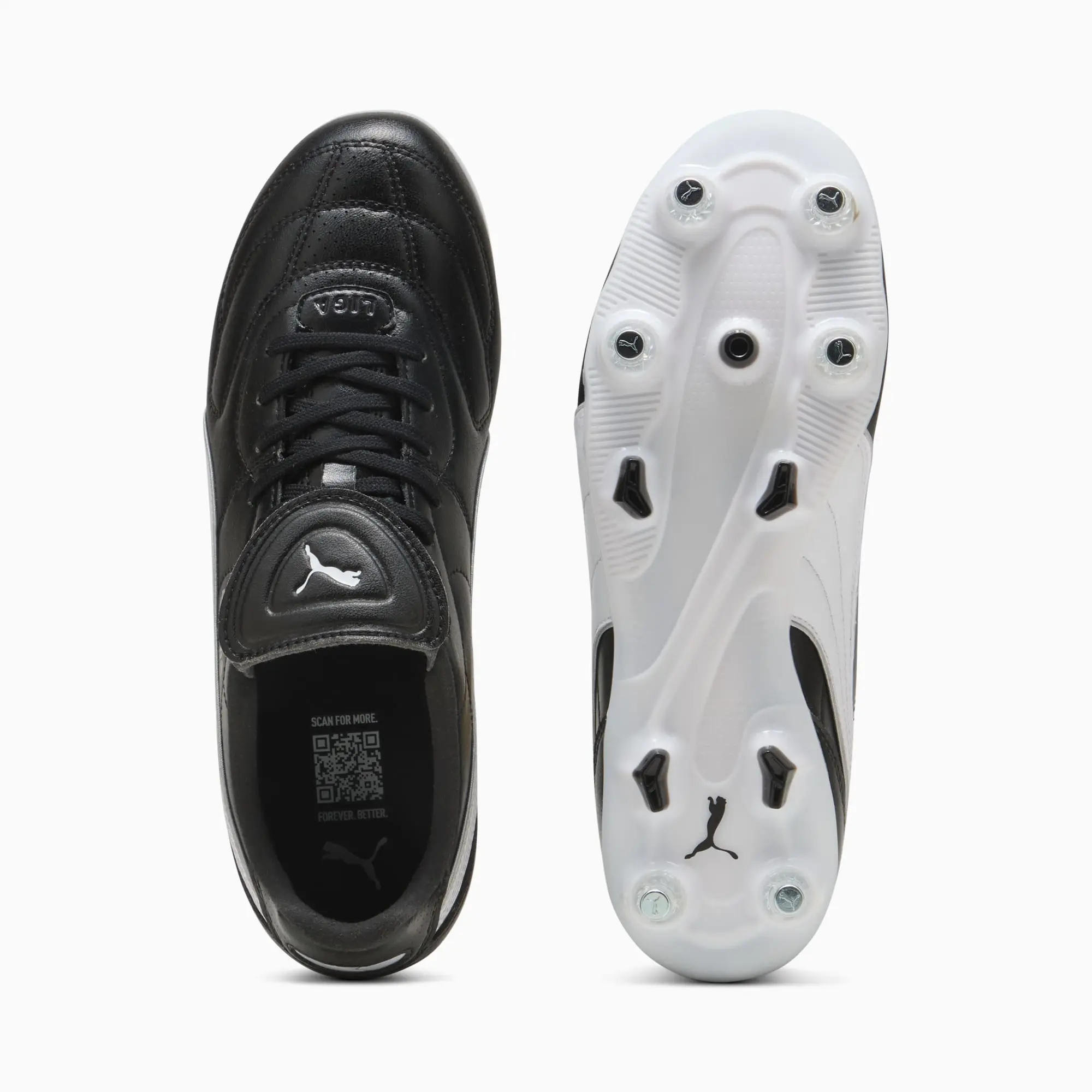 PUMA King Liga MxSG Football Boots Unisex, Black/White/Silver, size 10