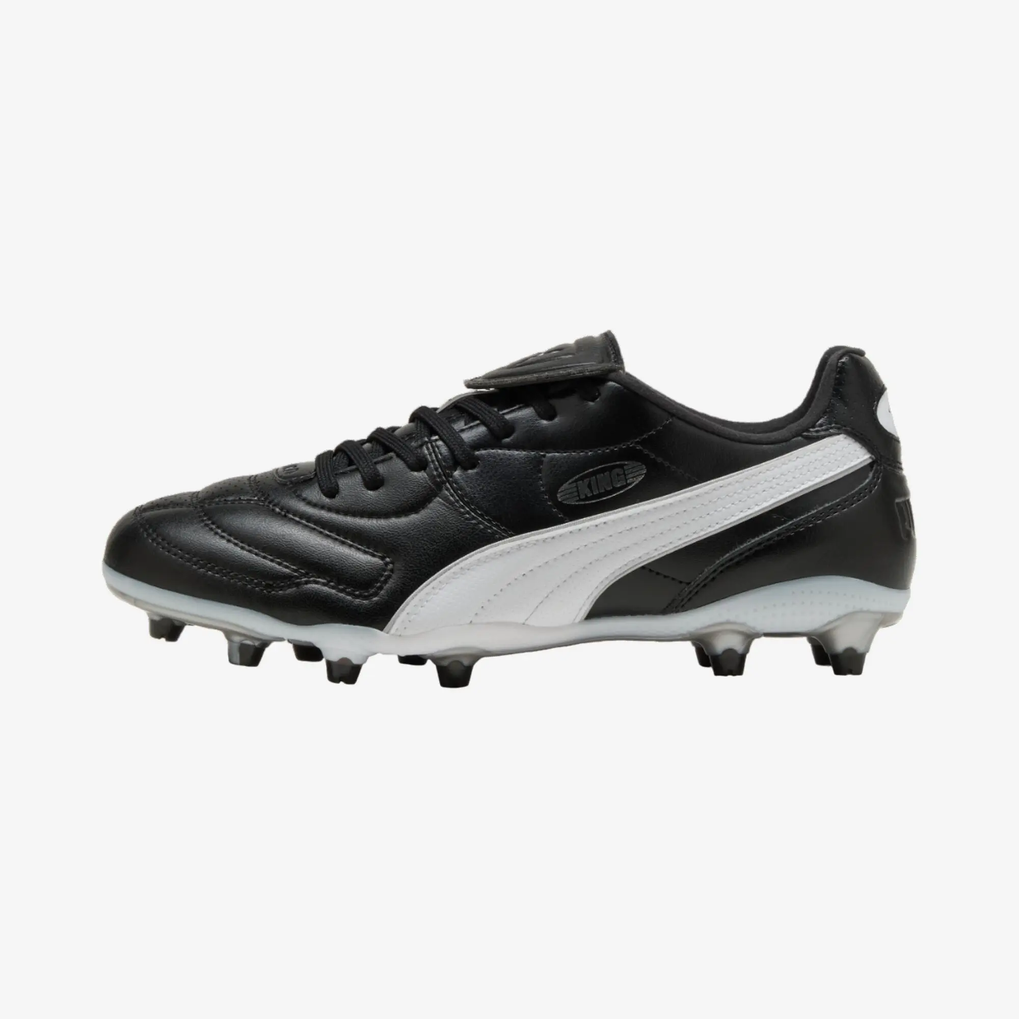PUMA King Liga FG/AG Football Boots Unisex, Black/White/Silver, size 10