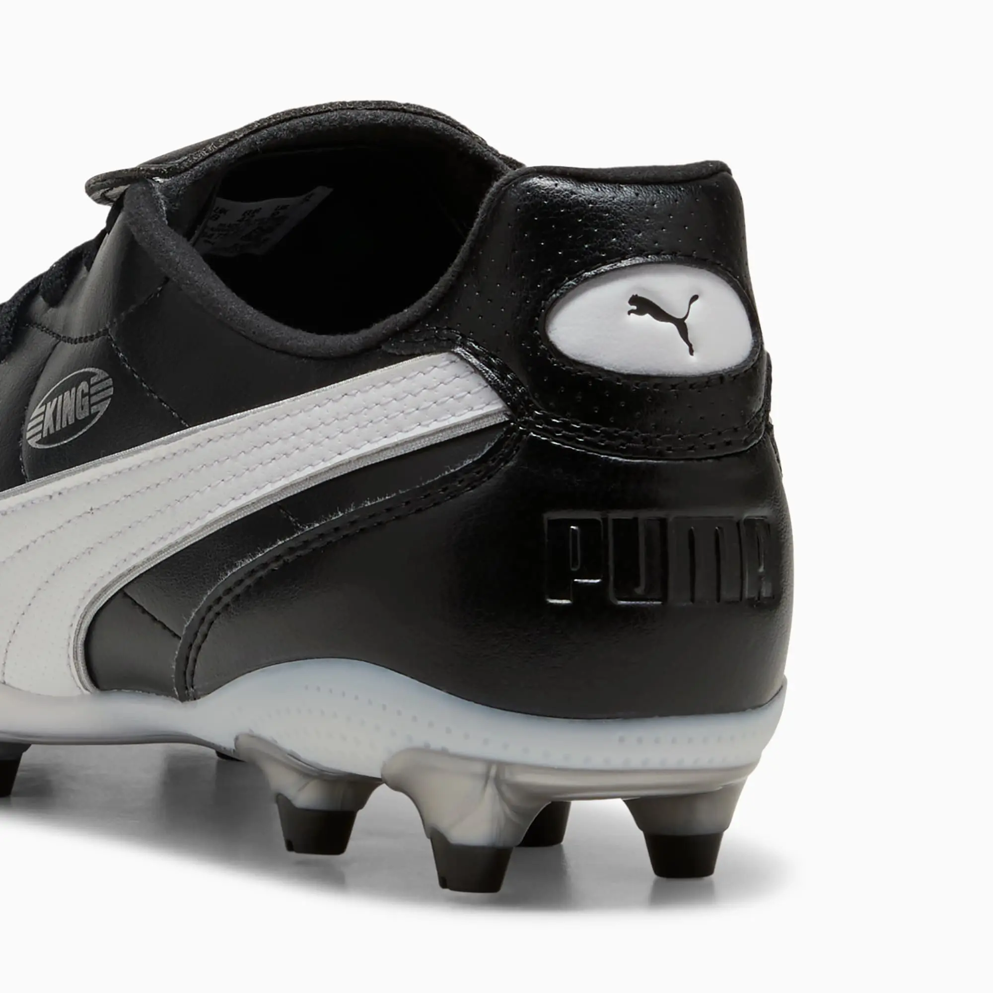 PUMA King Liga FG/AG Football Boots Unisex, Black/White/Silver, size 10