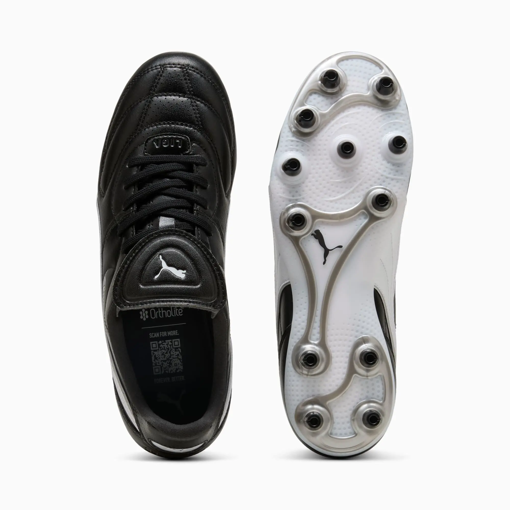 PUMA King Liga FG/AG Football Boots Unisex, Black/White/Silver, size 10