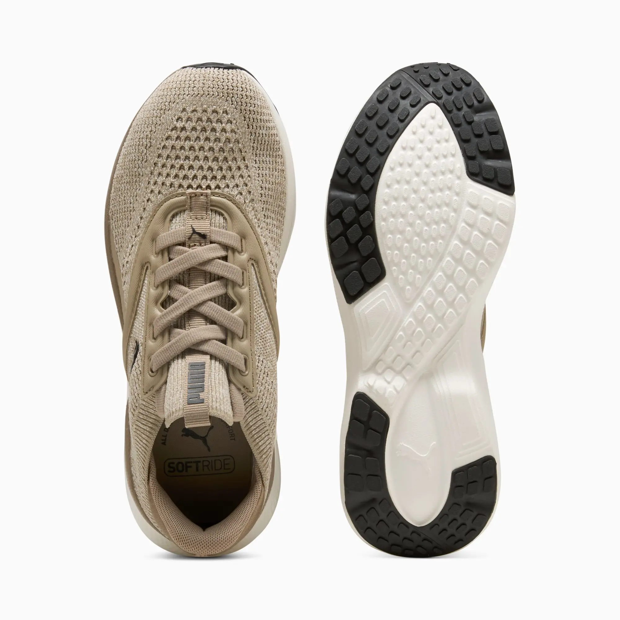 PUMA Softride Mayve Running Shoes Women, Ice Coffee/Alpine Snow, size 3