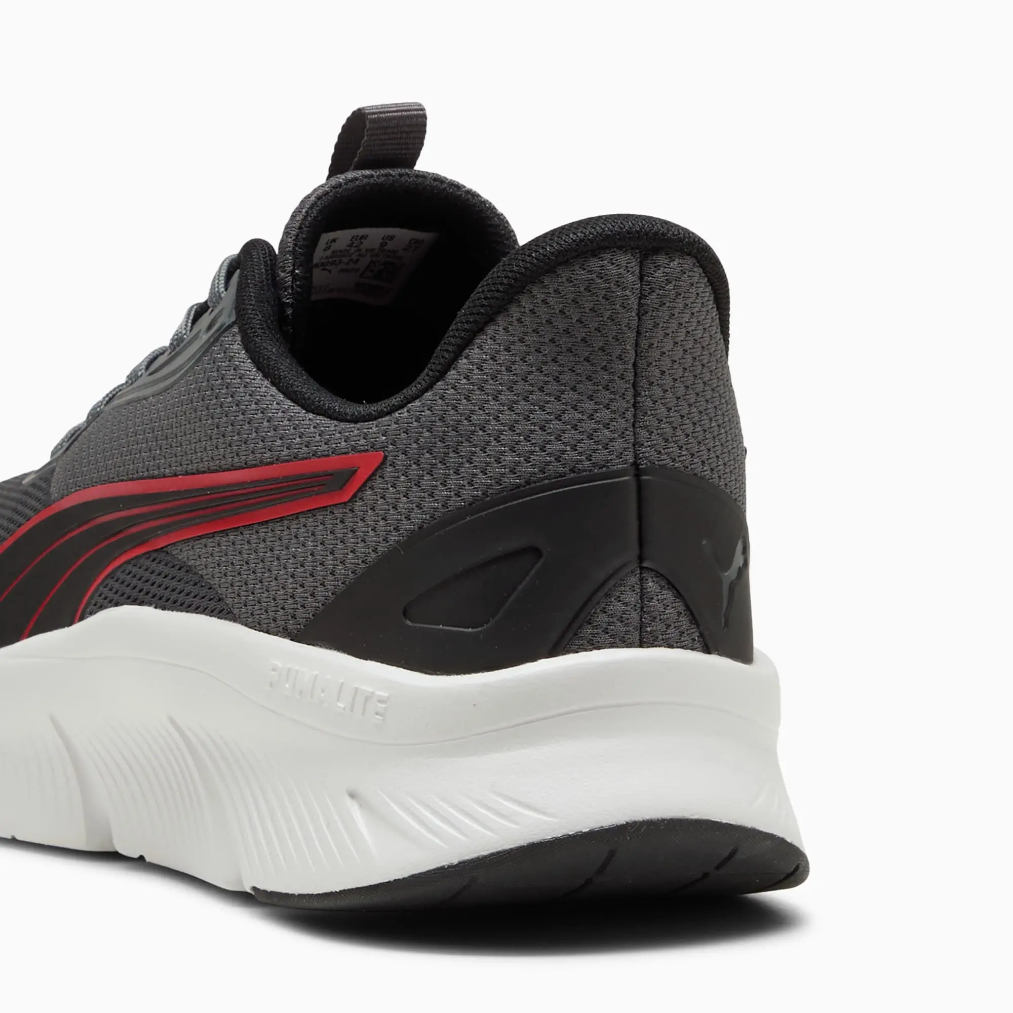 PUMA Flexfocus Lite Modern Running Shoes Unisex, Dusky Grey/For All Time Red/Black, size 10