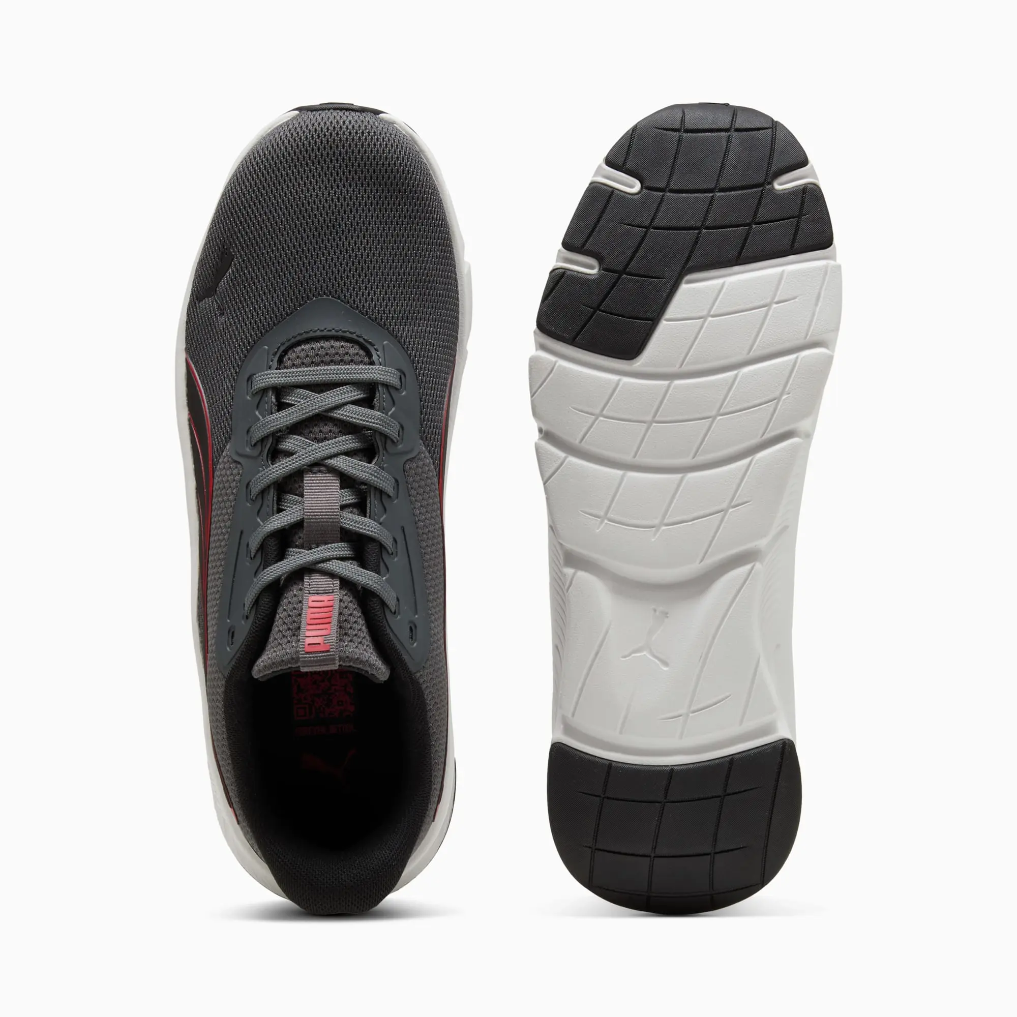 PUMA Flexfocus Lite Modern Running Shoes Unisex, Dusky Grey/For All Time Red/Black, size 10
