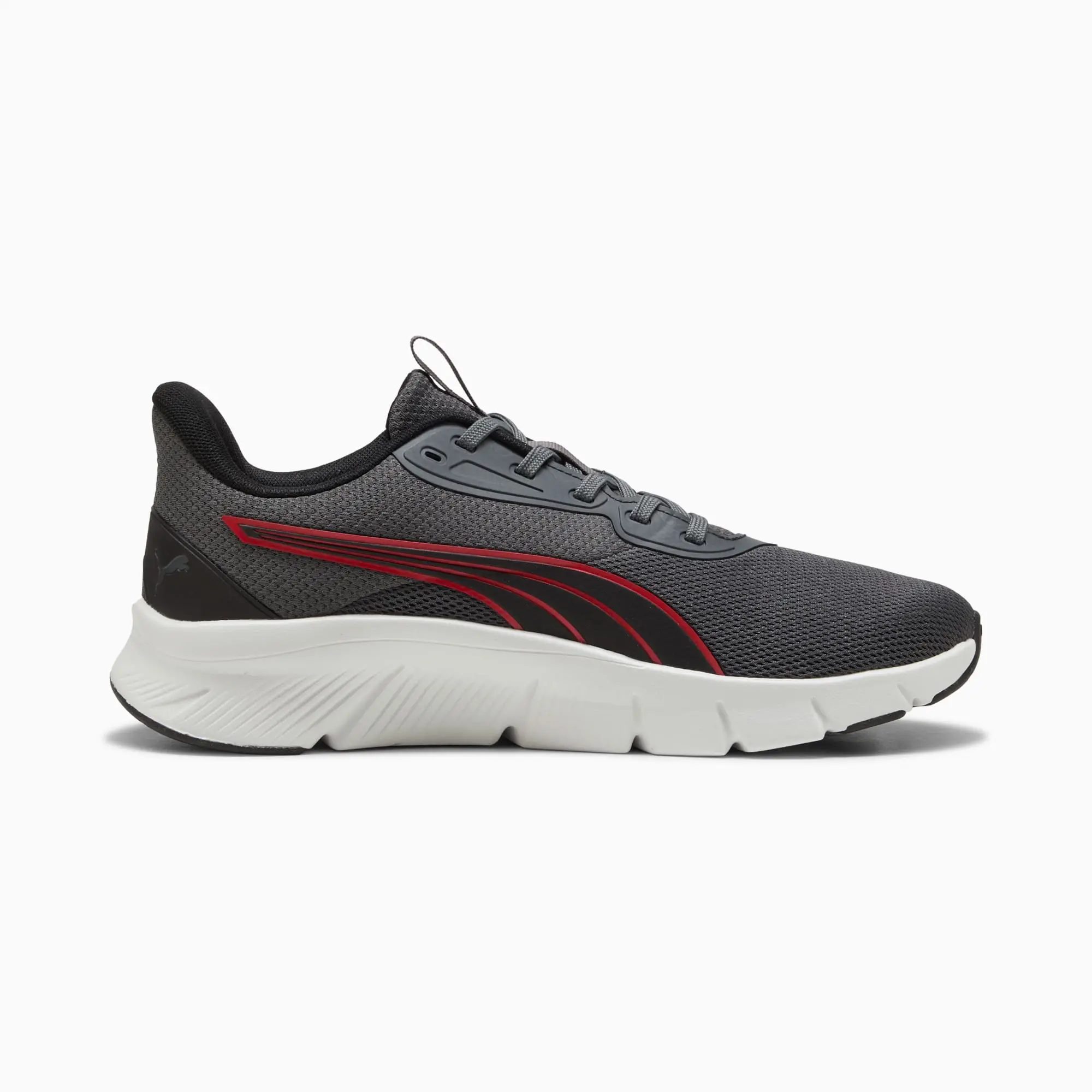 PUMA Flexfocus Lite Modern Running Shoes Unisex, Dusky Grey/For All Time Red/Black, size 10