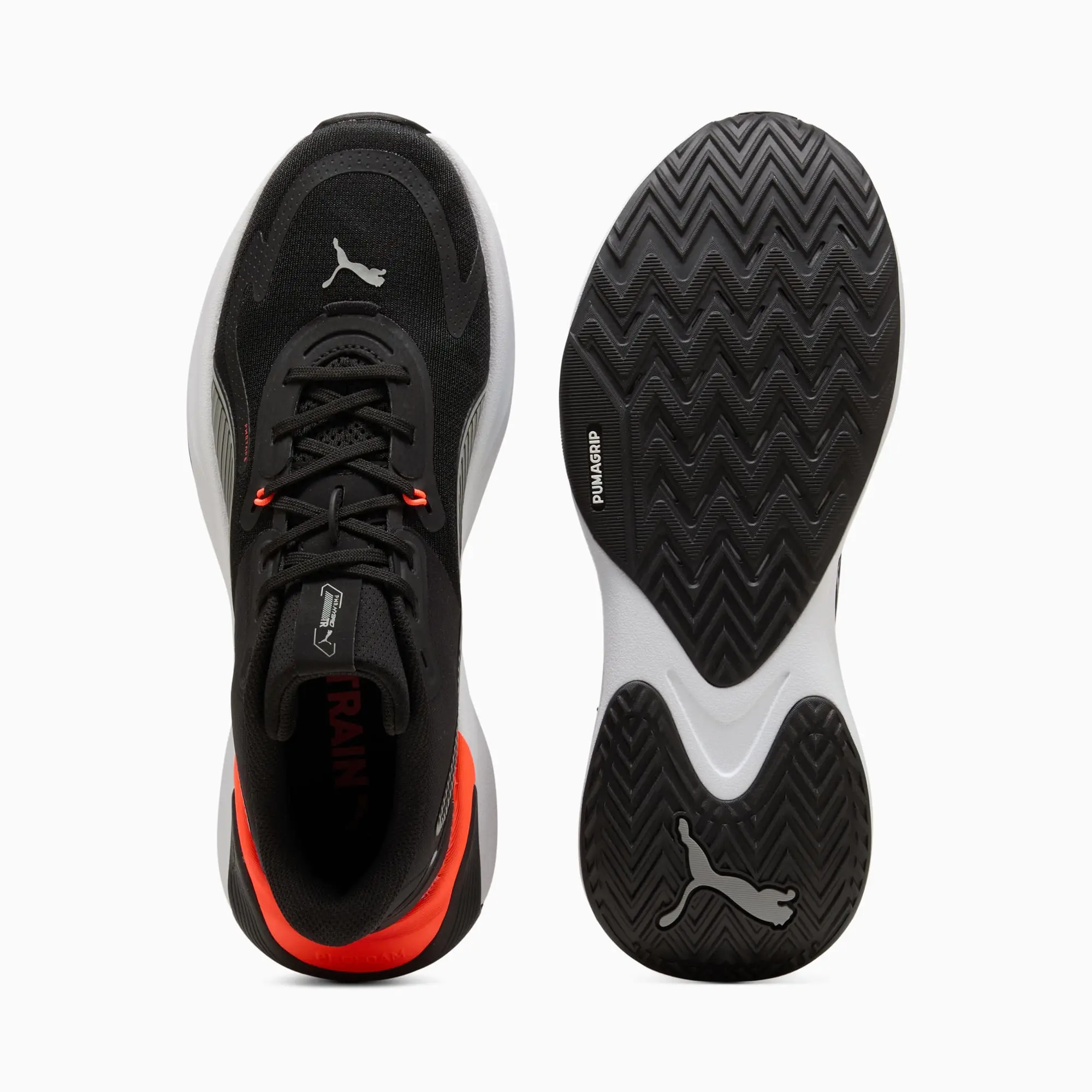 PUMA Pwr Hybrid Training Shoes, Black/White/Glowing Red, size 10