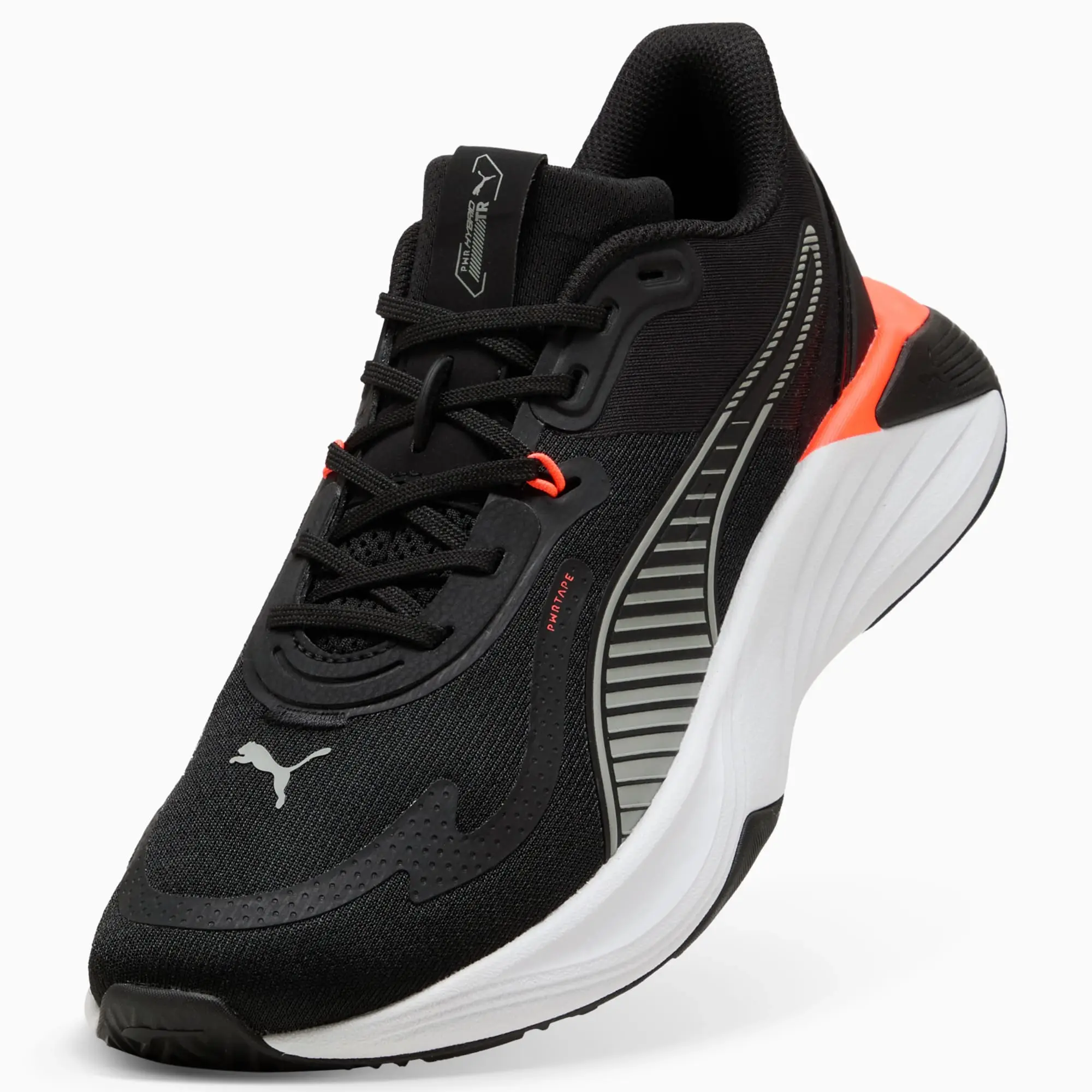 PUMA Pwr Hybrid Training Shoes, Black/White/Glowing Red, size 10