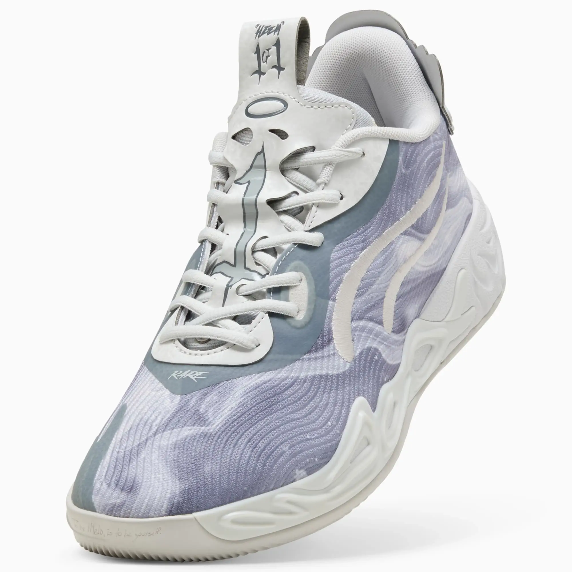 PUMA MB.04 Lo Team Basketball Shoes Unisex, Feather Grey/Cool Mid Grey/Cool Dark Grey, size 10
