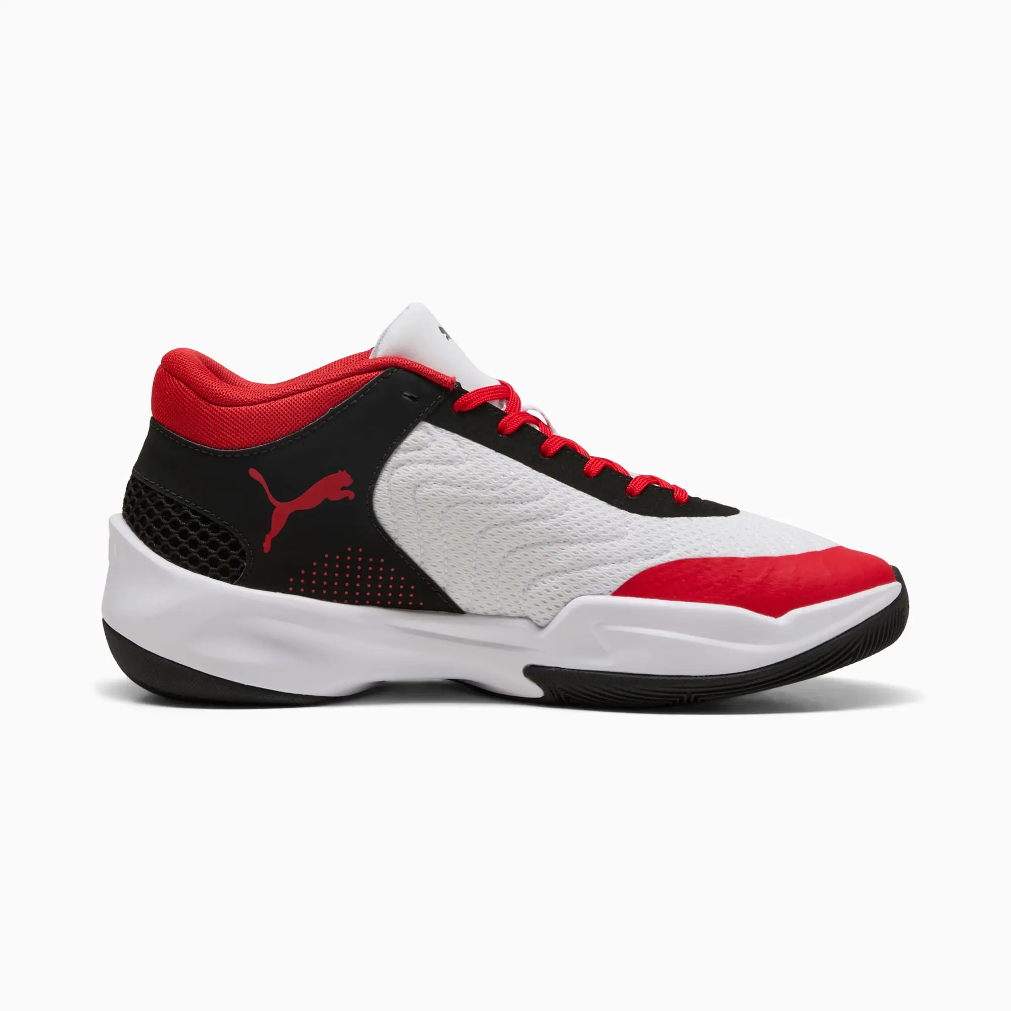 PUMA Court Pro 2 Basketball Shoes Unisex, Black/For All Time Red/White, size 10