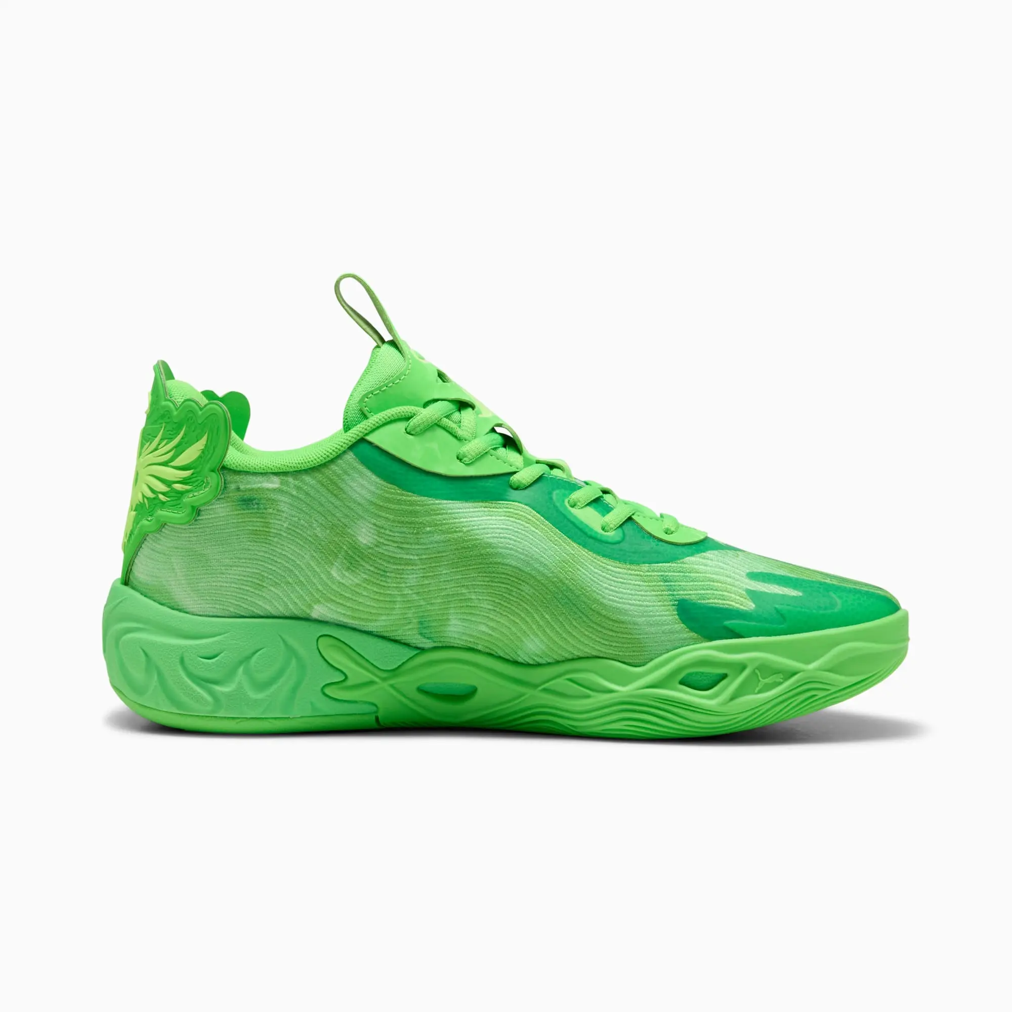 PUMA MB.04 Lo Team Basketball Shoes Unisex, Green Glare/Fizzy Light, size 10