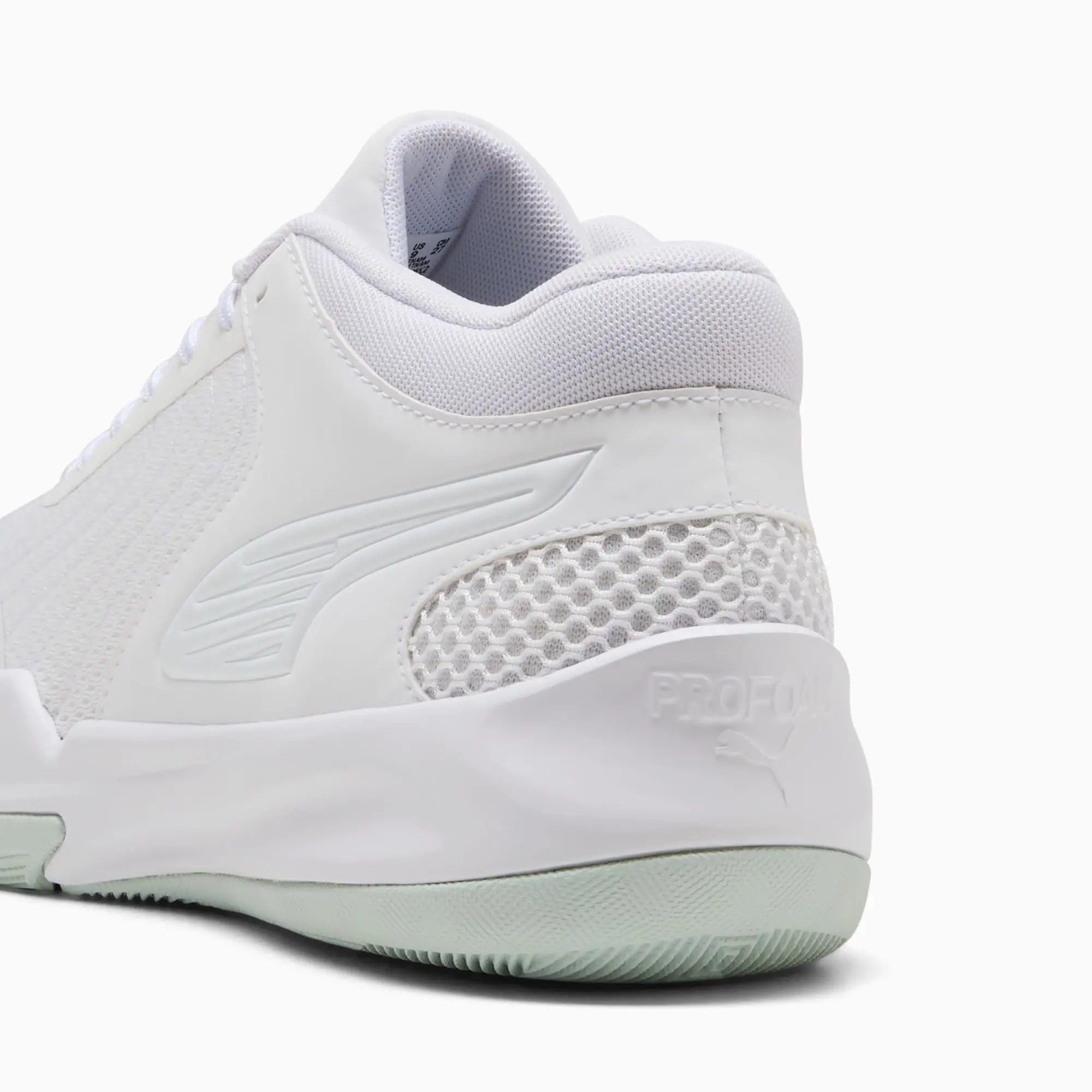 PUMA Court Pro 2 Basketball Shoes Unisex, White/Peaceful Blue, size 10