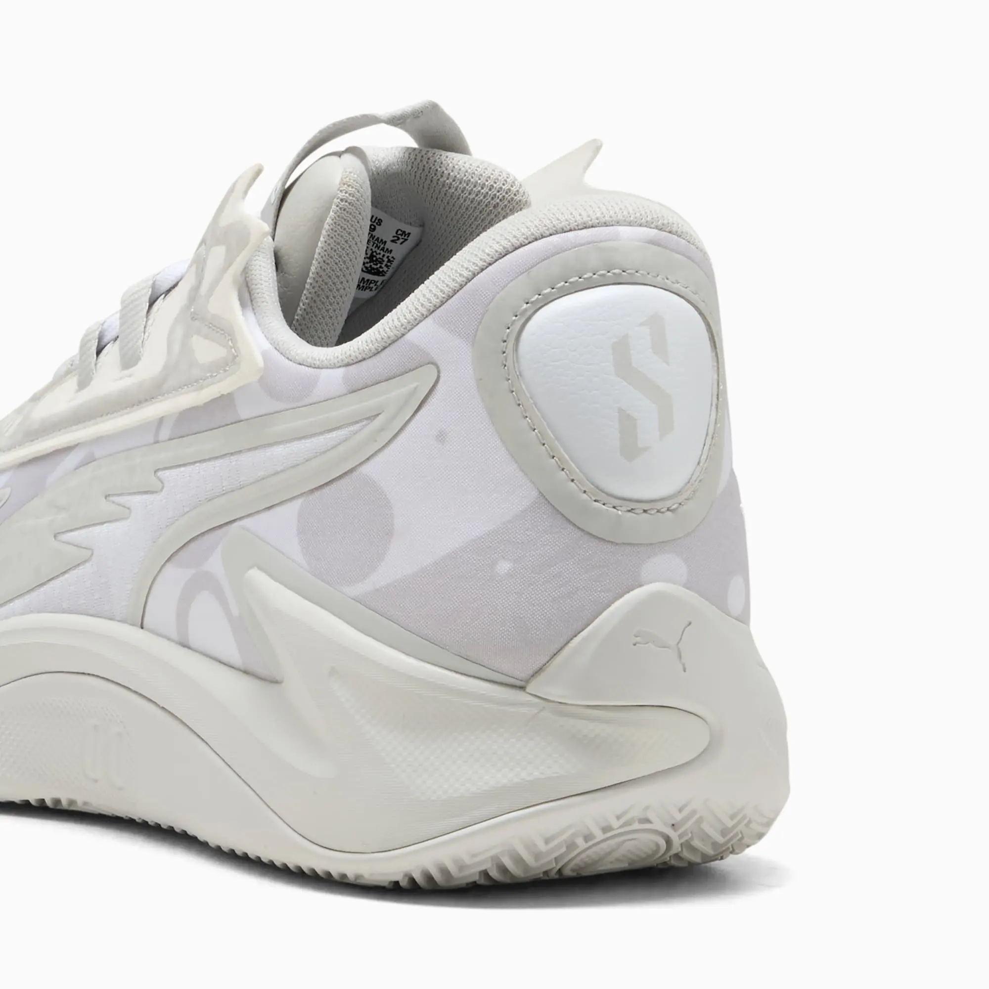 PUMA Scoot Zeros II Basketball Shoes Unisex, Glacial Grey/White, size 10