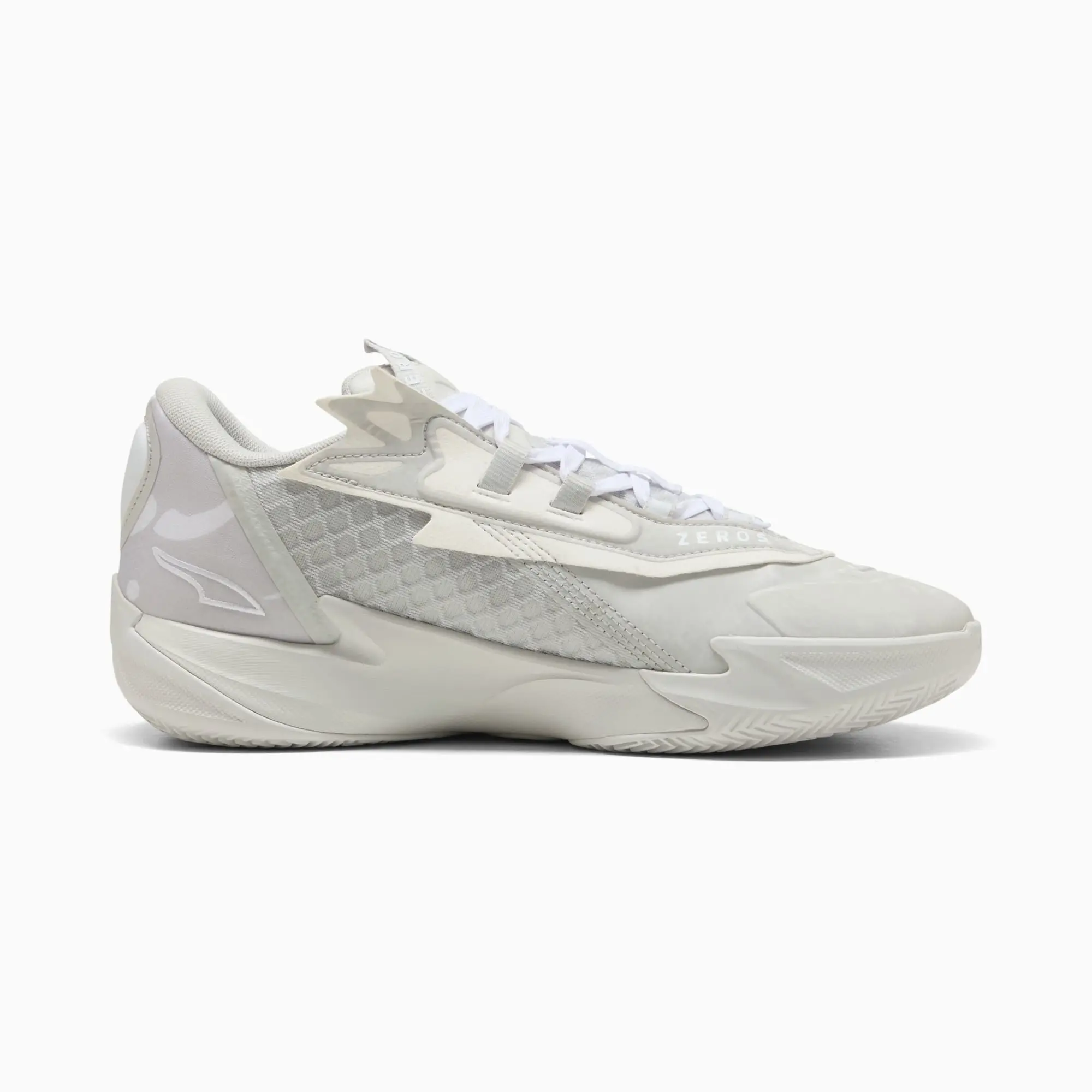 PUMA Scoot Zeros II Basketball Shoes Unisex, Glacial Grey/White, size 10