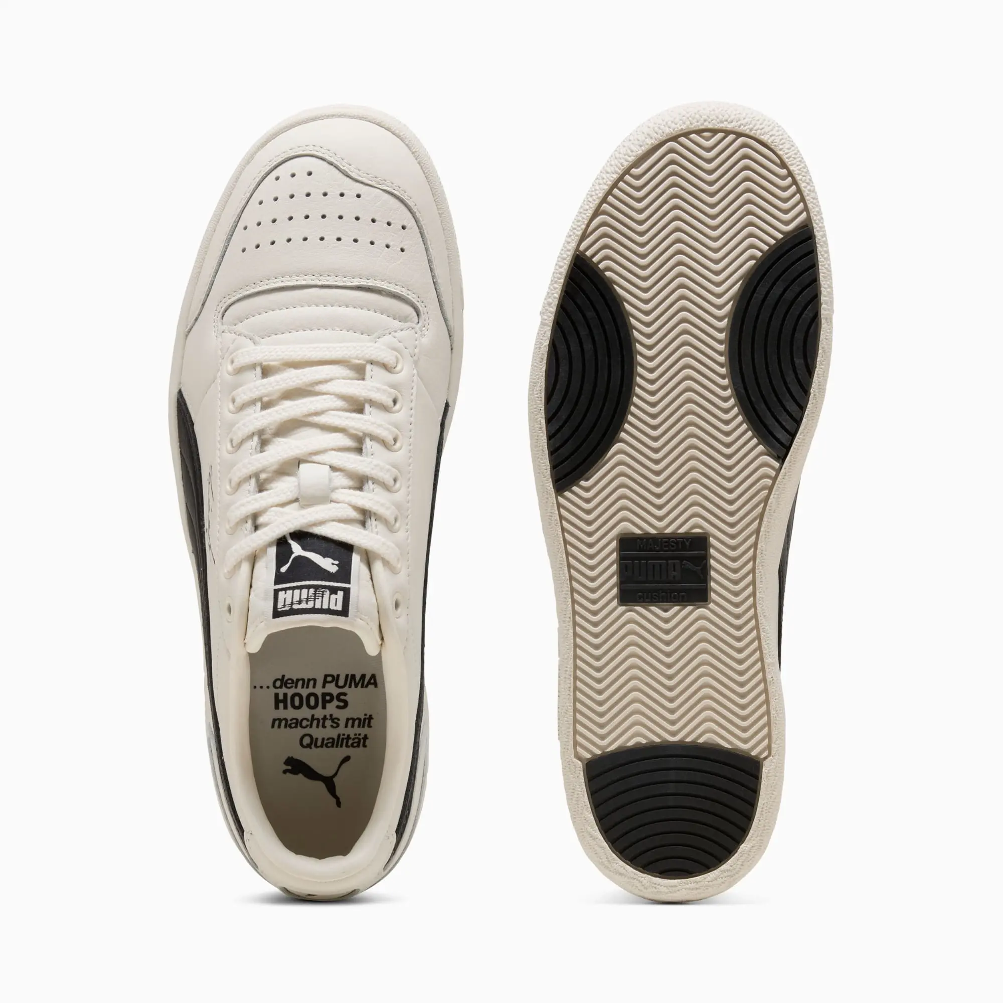 PUMA Majesty Sneakers Unisex, Warm White/Black, size 10