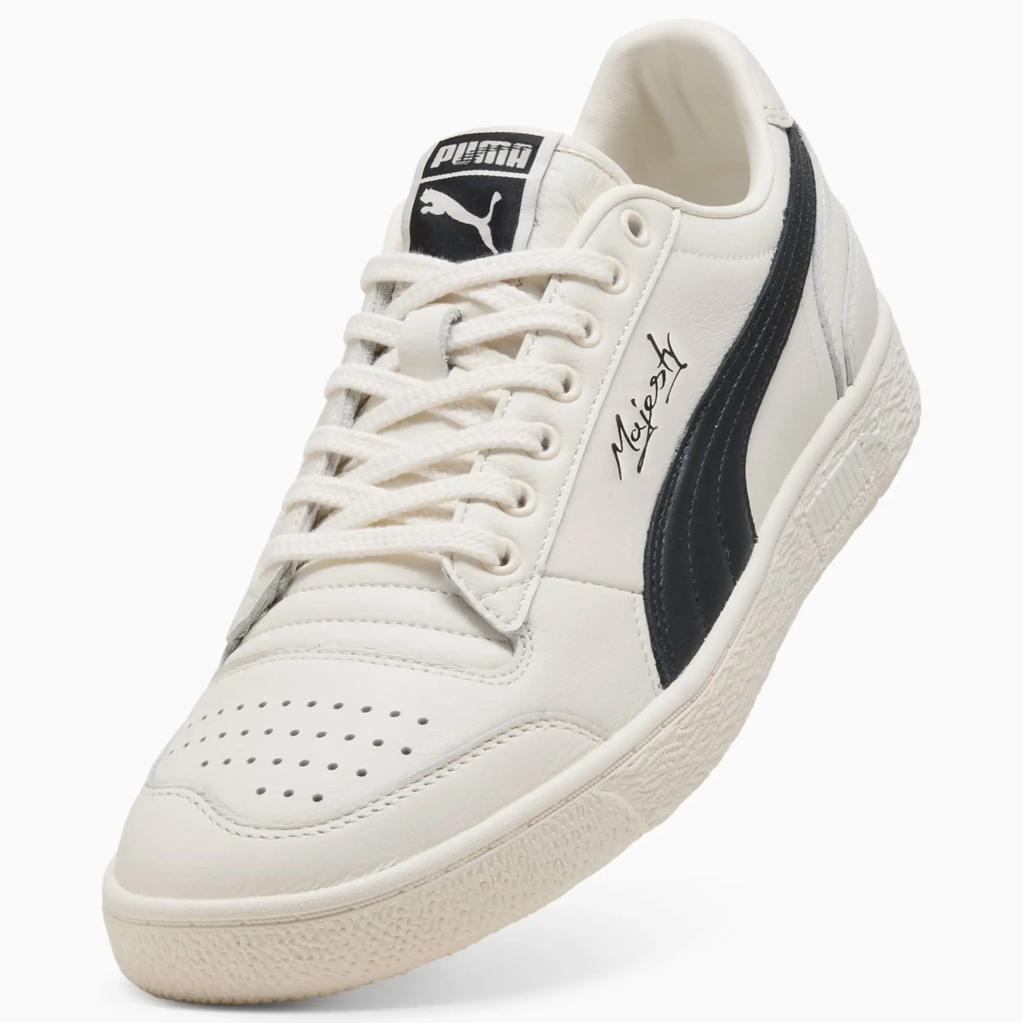 PUMA Majesty Sneakers Unisex, Warm White/Black, size 10
