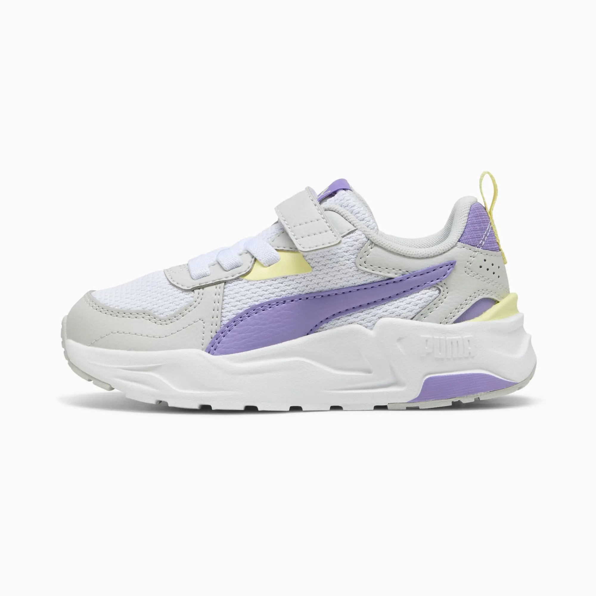 PUMA Trinity Lite Sneakers Kids, White/Lavender Alert/Glacial Grey, size 1