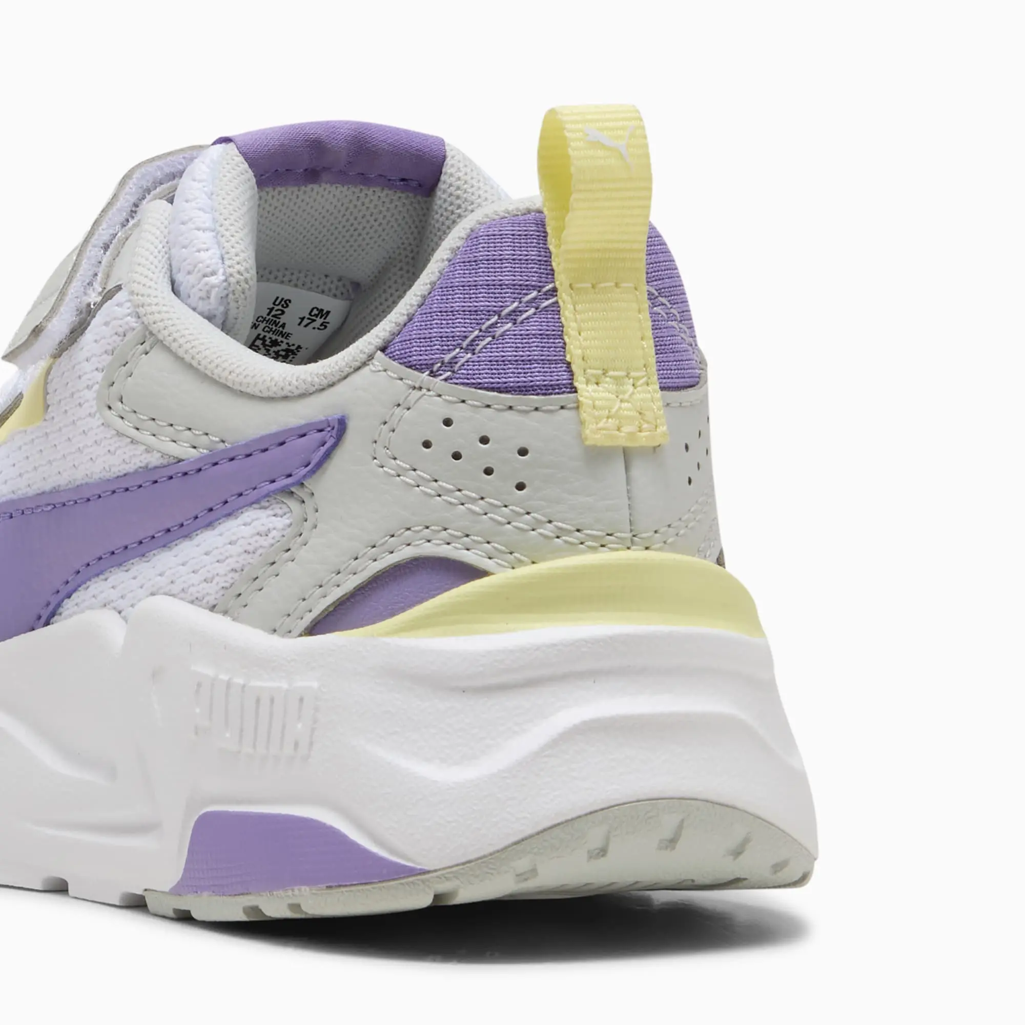 PUMA Trinity Lite Sneakers Kids, White/Lavender Alert/Glacial Grey, size 1