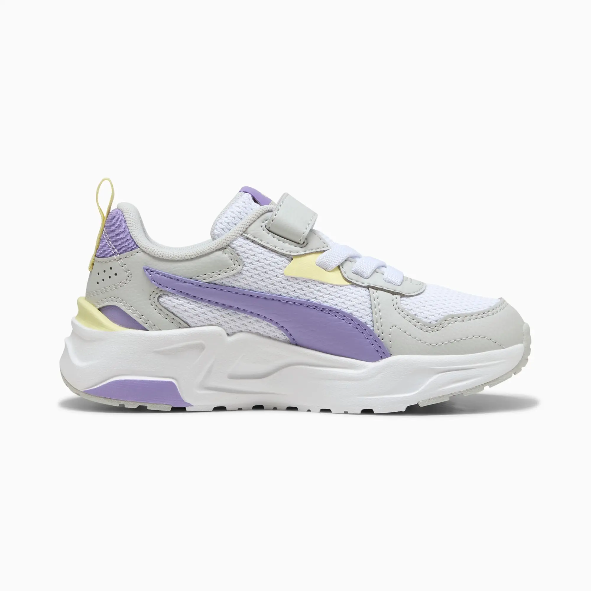 PUMA Trinity Lite Sneakers Kids, White/Lavender Alert/Glacial Grey, size 1