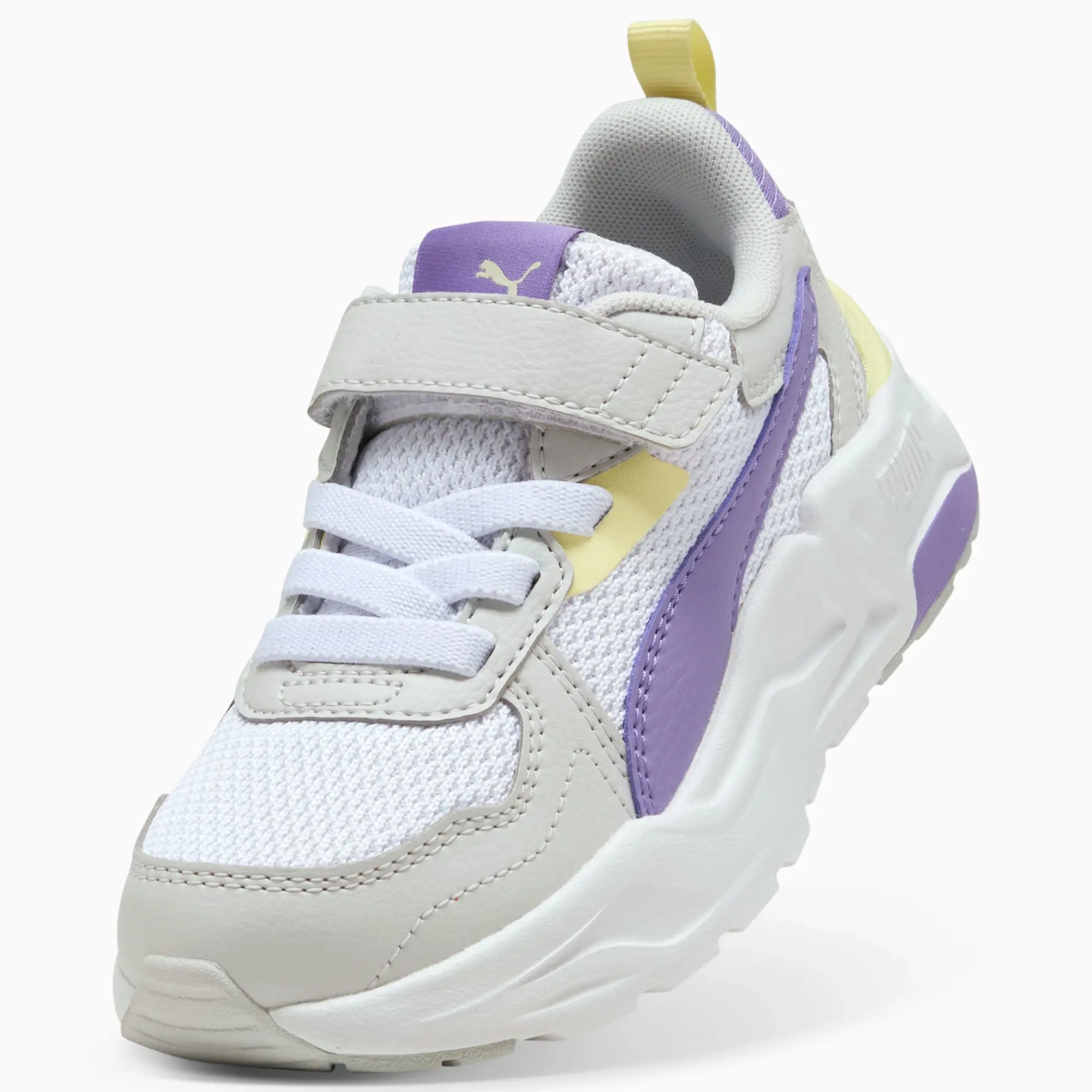 PUMA Trinity Lite Sneakers Kids, White/Lavender Alert/Glacial Grey, size 1