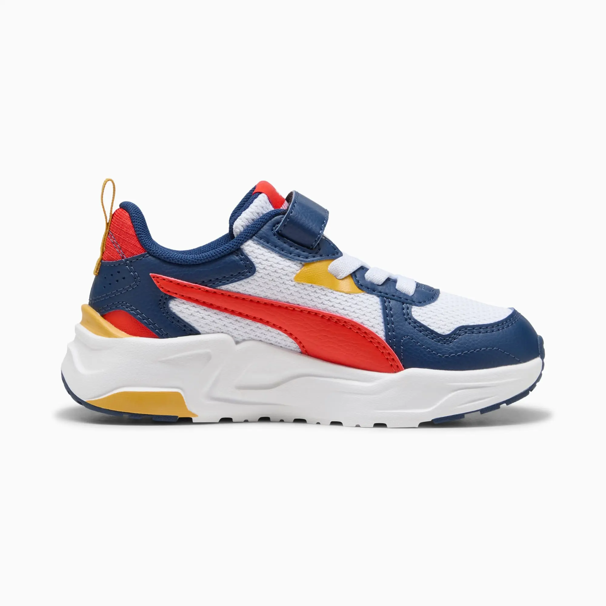 PUMA Trinity Lite Sneakers Kids, White/Fierce Red/Persian Blue, size 1