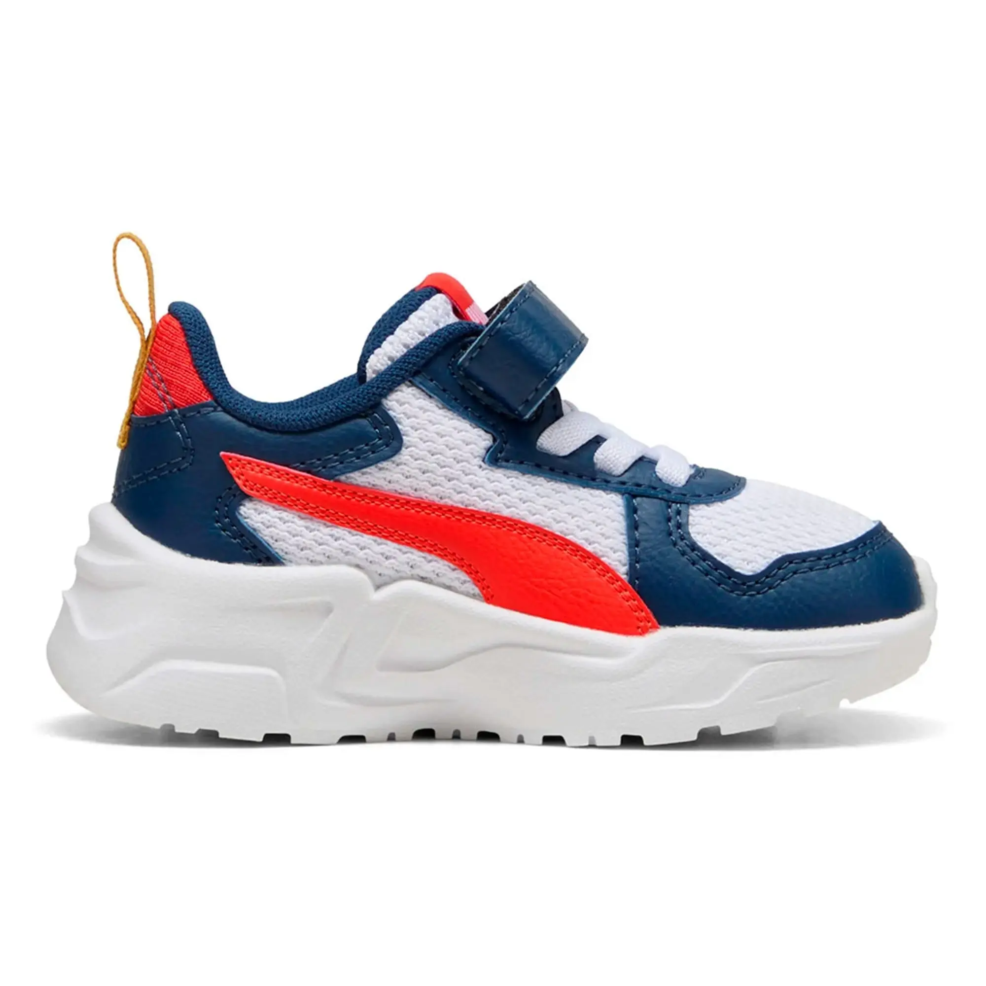 PUMA Trinity Lite Sneakers Babies, White/Fierce Red/Persian Blue, size 3