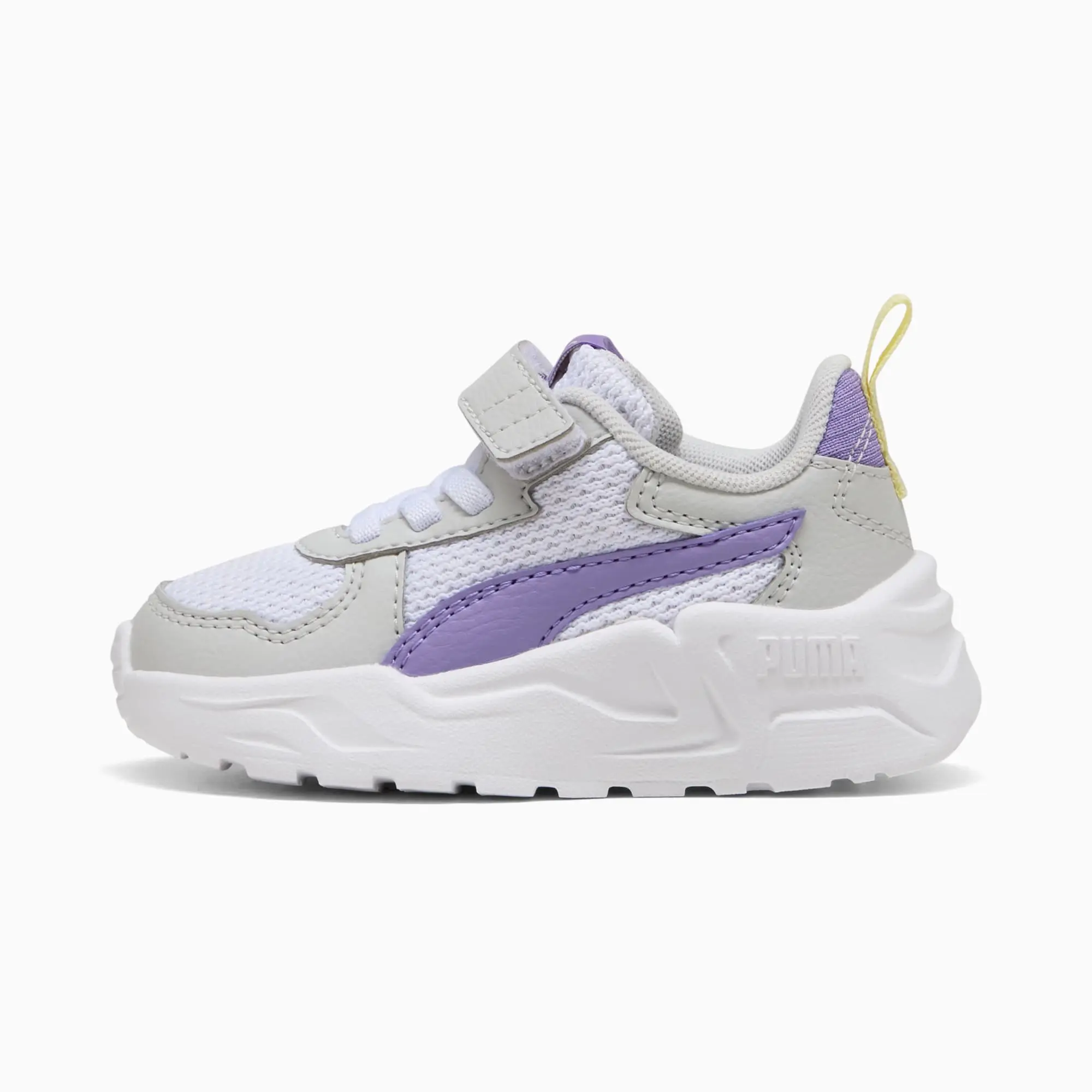 PUMA Trinity Lite Sneakers Babies, White/Lavender Alert/Glacial Grey, size 3