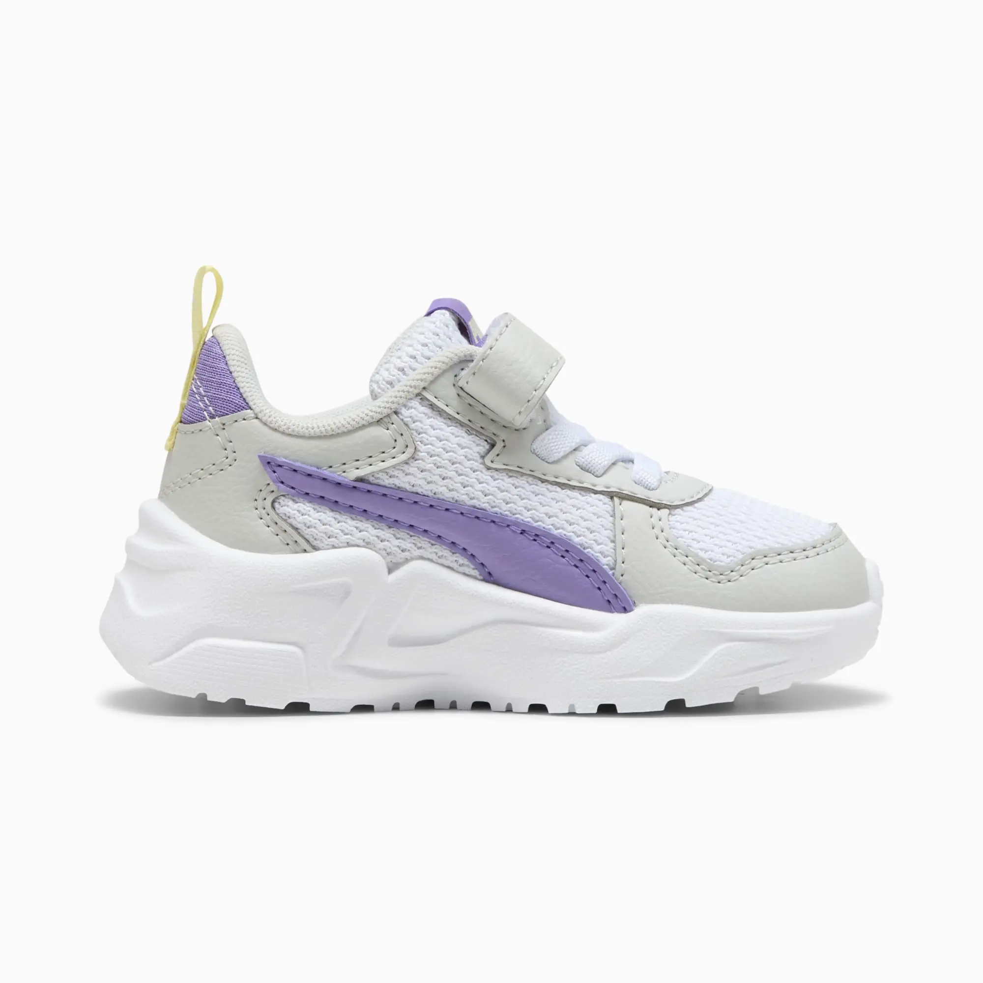 PUMA Trinity Lite Sneakers Babies, White/Lavender Alert/Glacial Grey, size 3