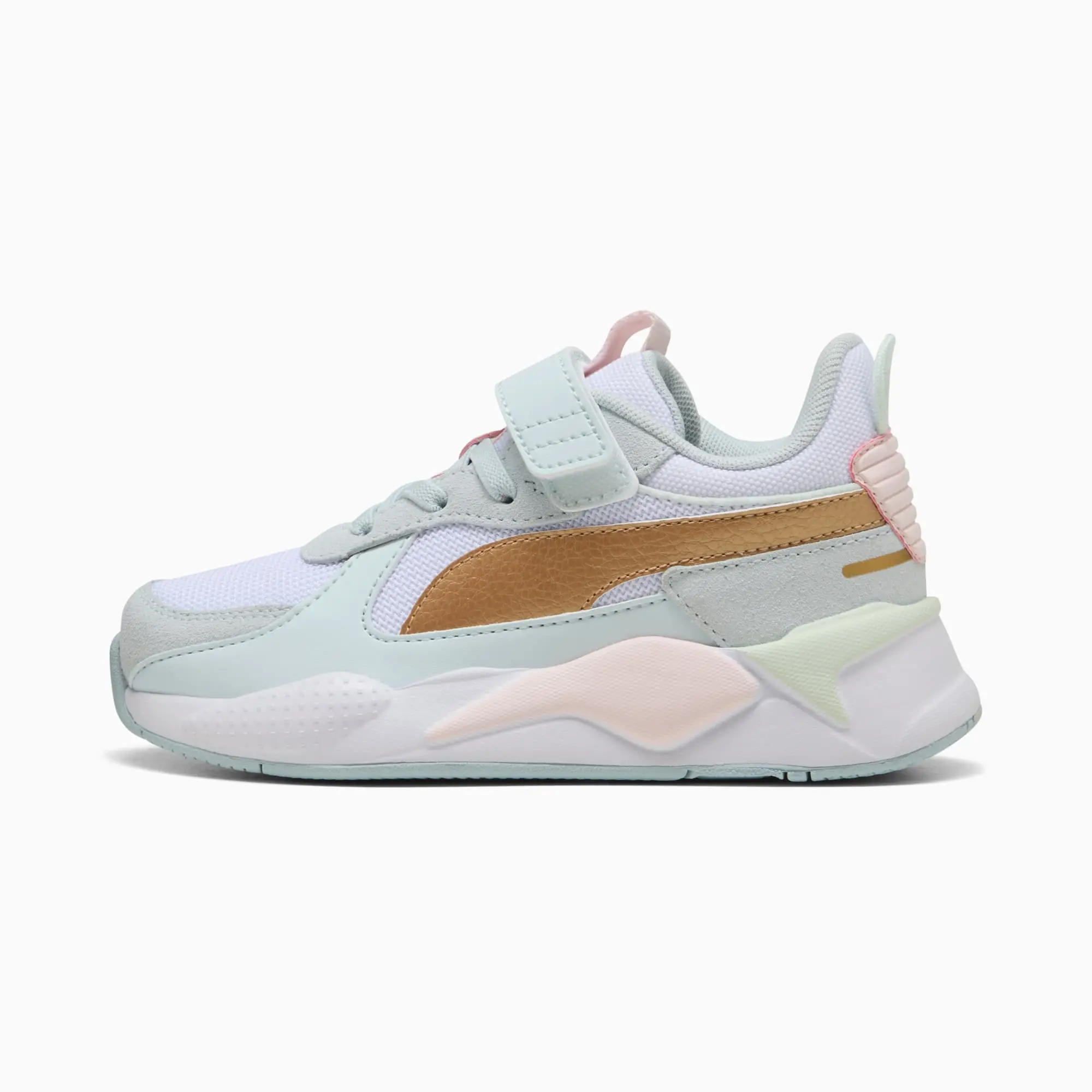 PUMA RS-X Metallic Alternative Closure+ Sneakers Kids, White/Sea Glass, size 1