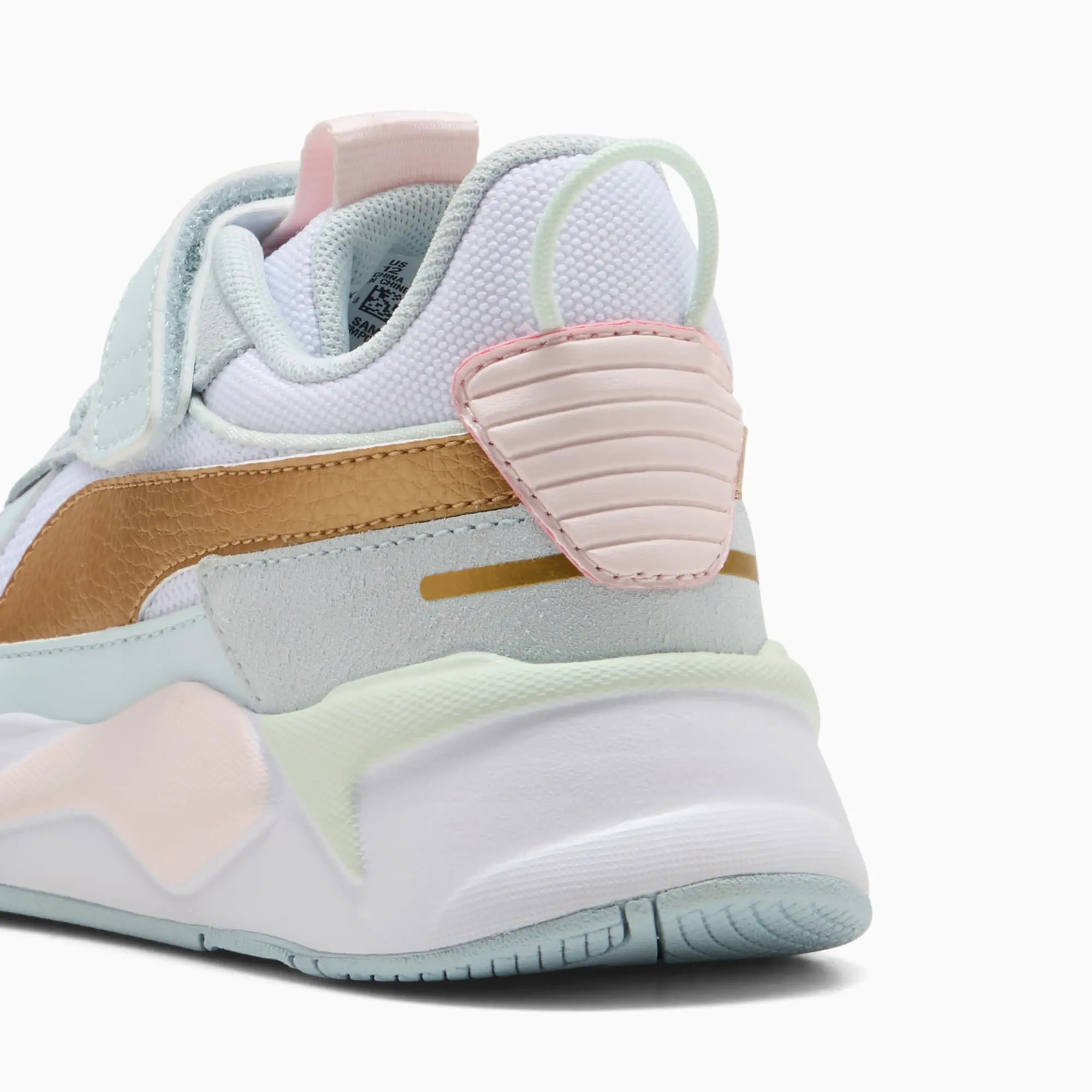 PUMA RS-X Metallic Alternative Closure+ Sneakers Kids, White/Sea Glass, size 1