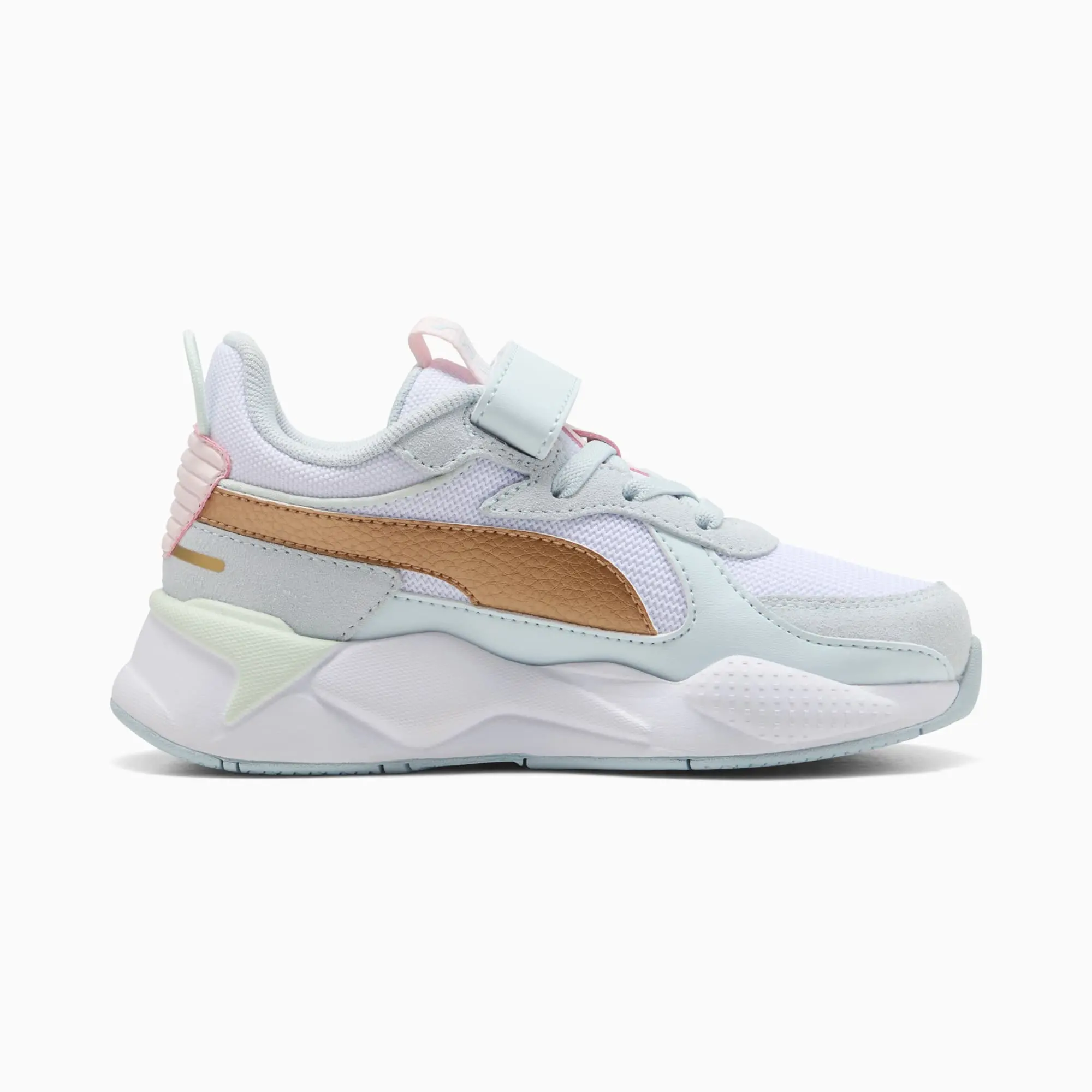 PUMA RS-X Metallic Alternative Closure+ Sneakers Kids, White/Sea Glass, size 1