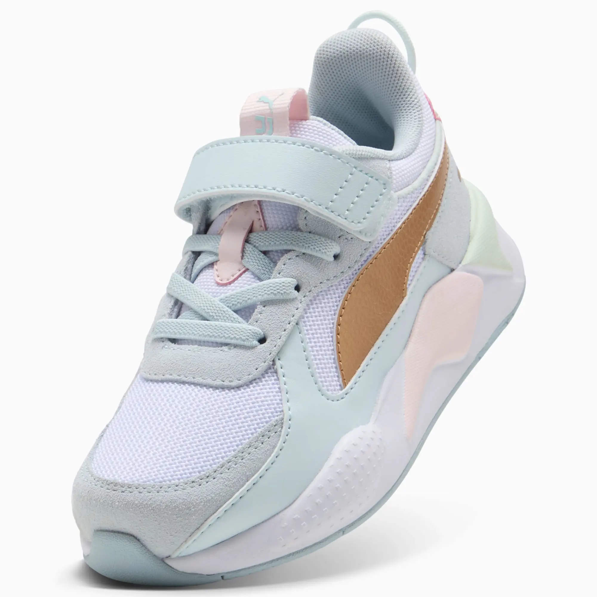 PUMA RS-X Metallic Alternative Closure+ Sneakers Kids, White/Sea Glass, size 1