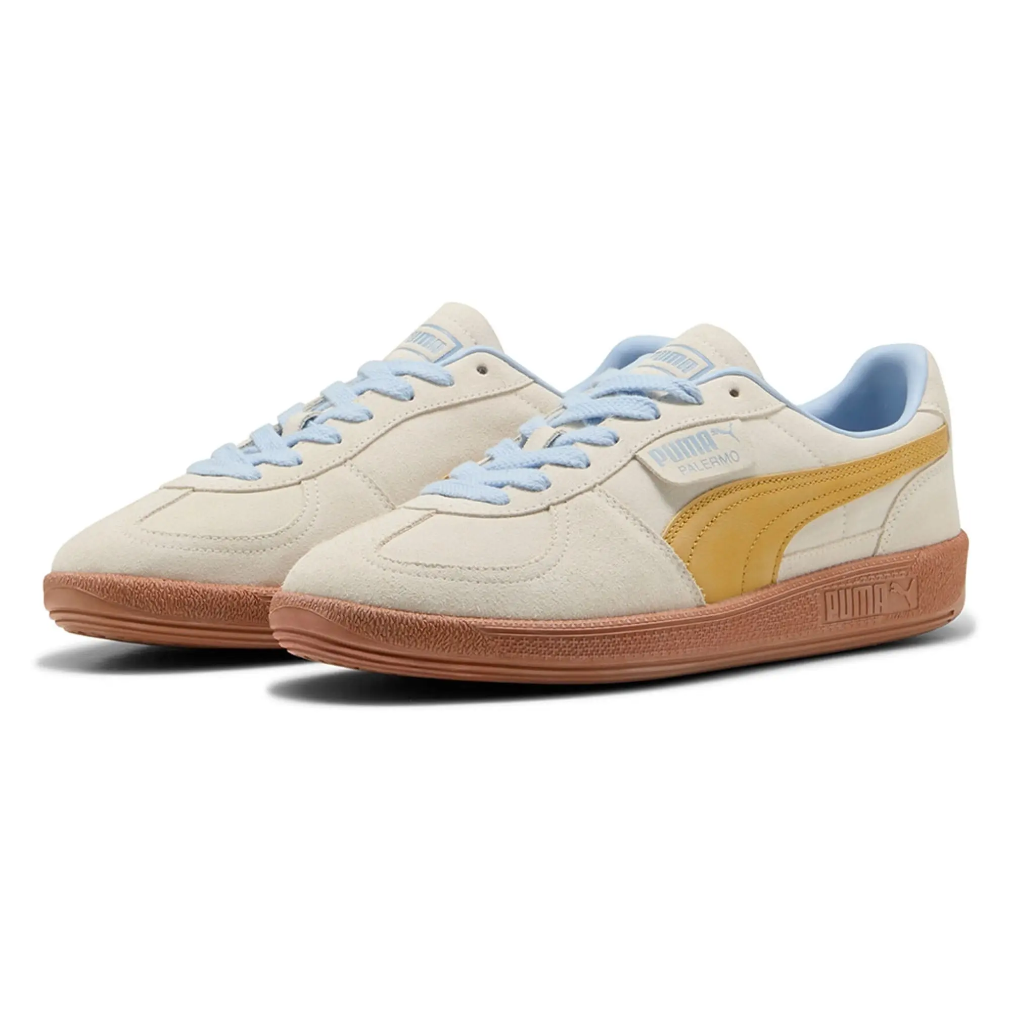 PUMA Palermo Sneakers Unisex, Warm White/Archive Gold, size 10