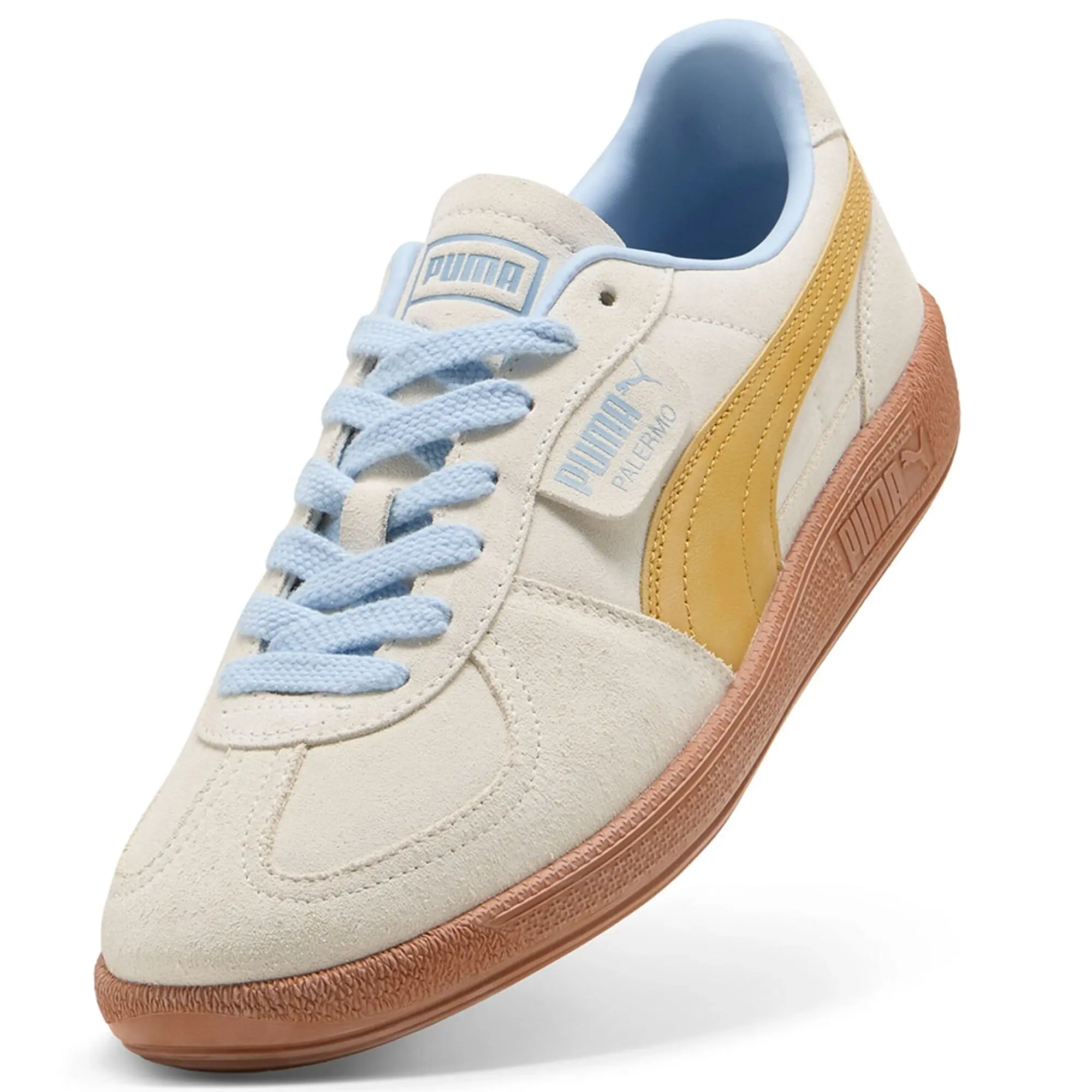 PUMA Palermo Sneakers Unisex, Warm White/Archive Gold, size 10