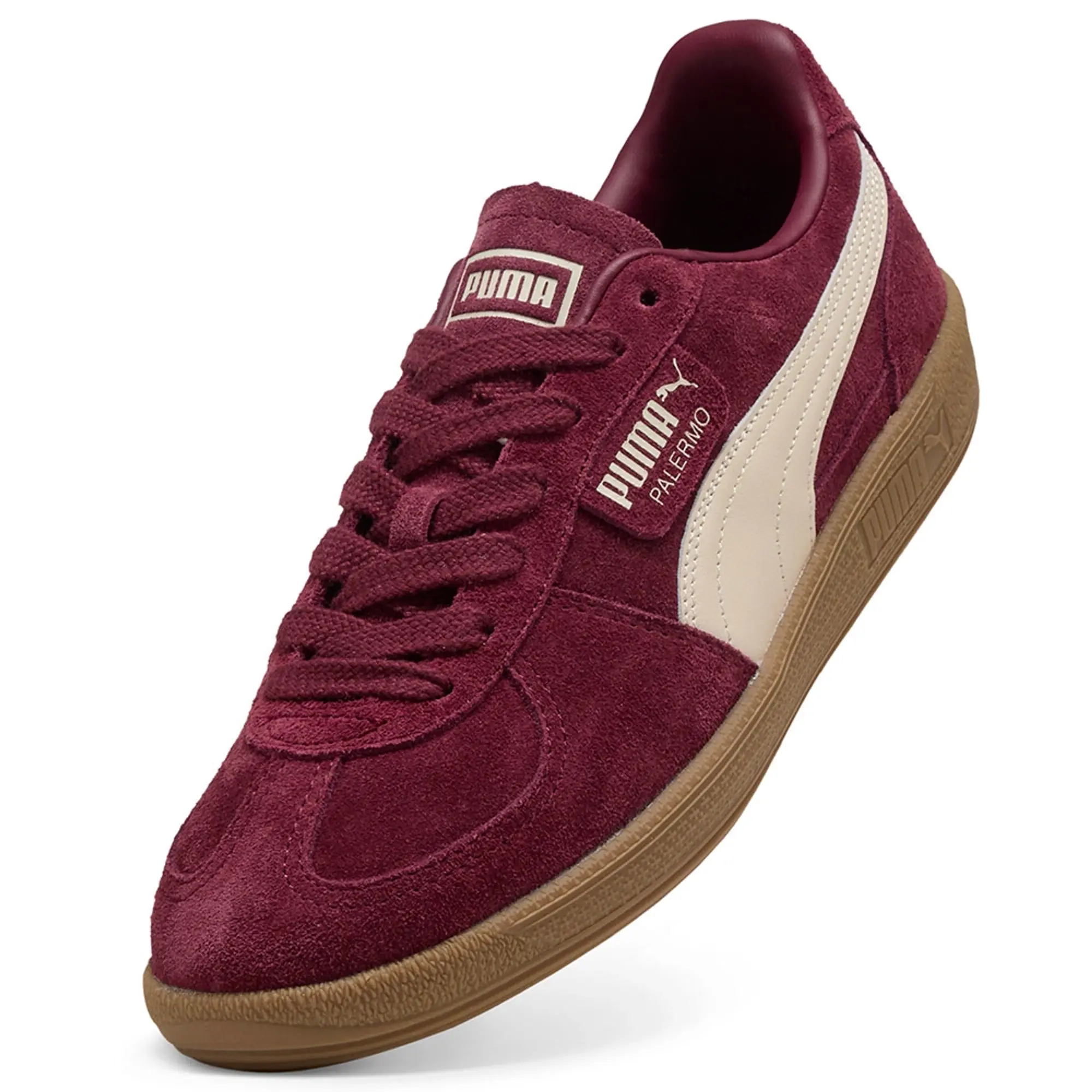 PUMA Palermo Sneakers Unisex, Ruby Shimmer/Alpine Snow, size 10