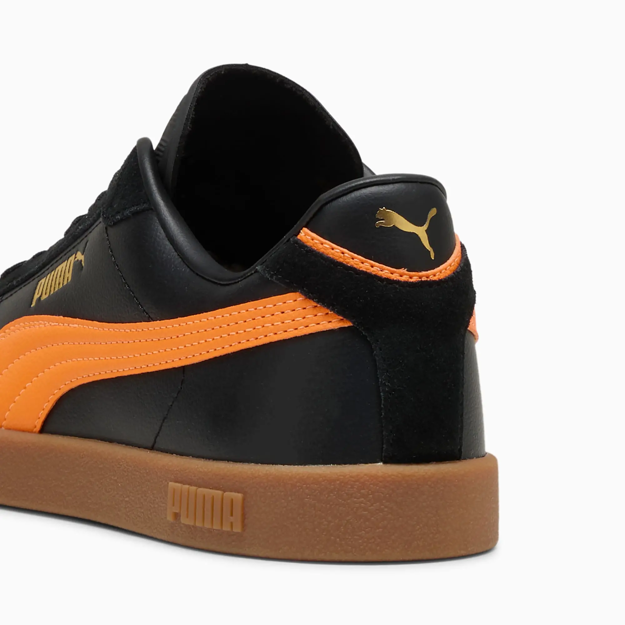 PUMA Club II Era Sneakers Unisex, Black/Orange Glo, size 10