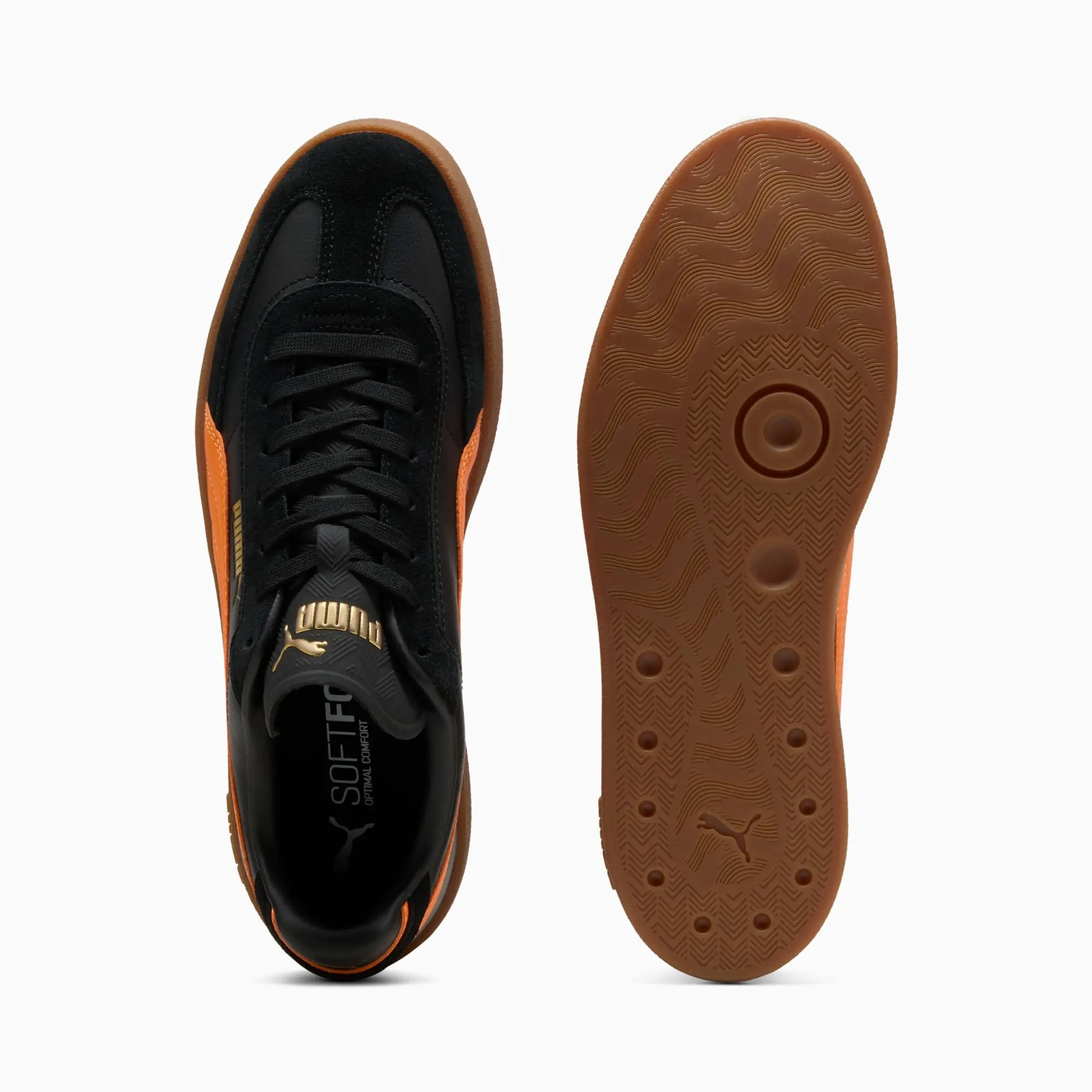 PUMA Club II Era Sneakers Unisex, Black/Orange Glo, size 10