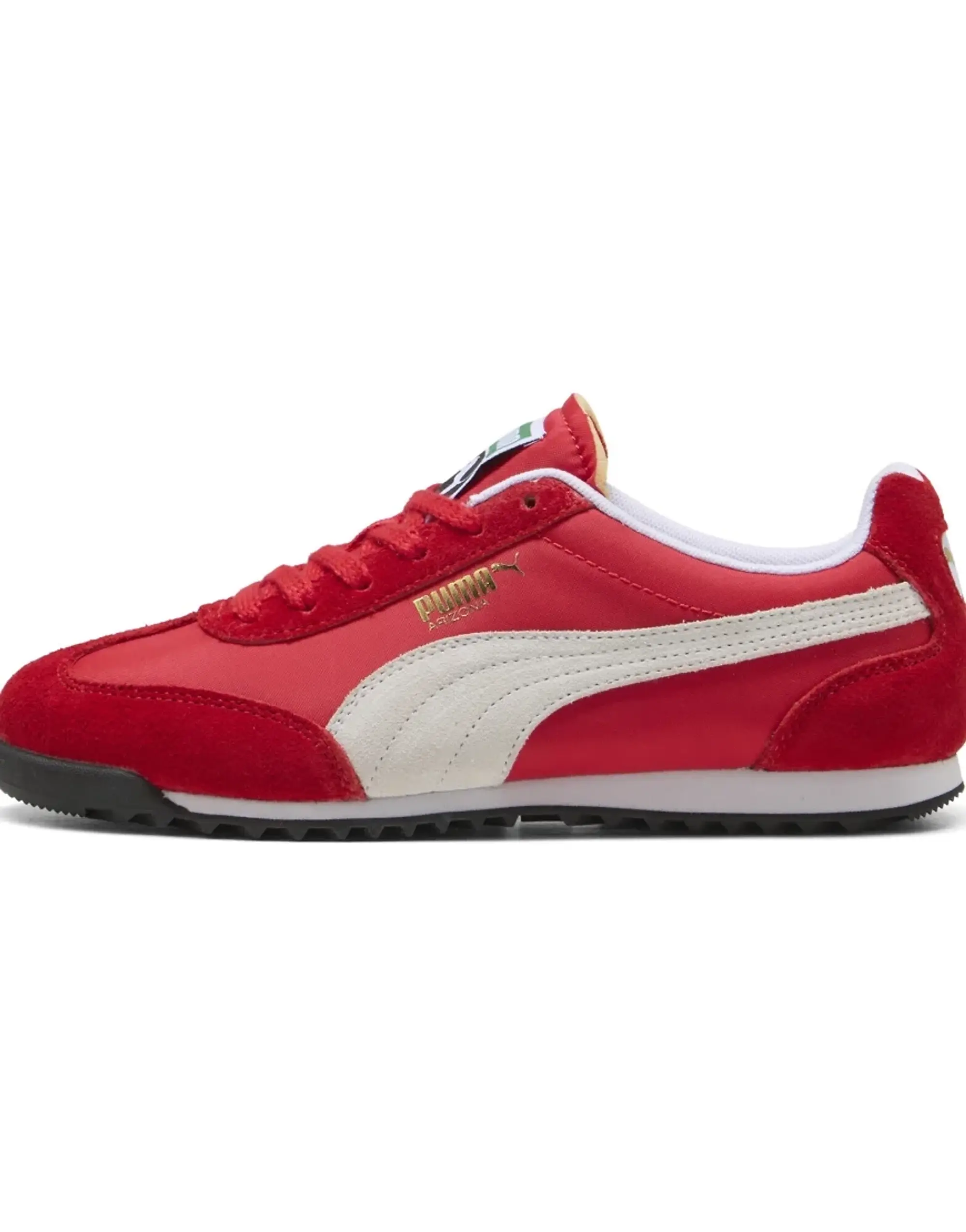 PUMA Arizona Nylon Sneakers, For All Time Red/White/Gold, size 10