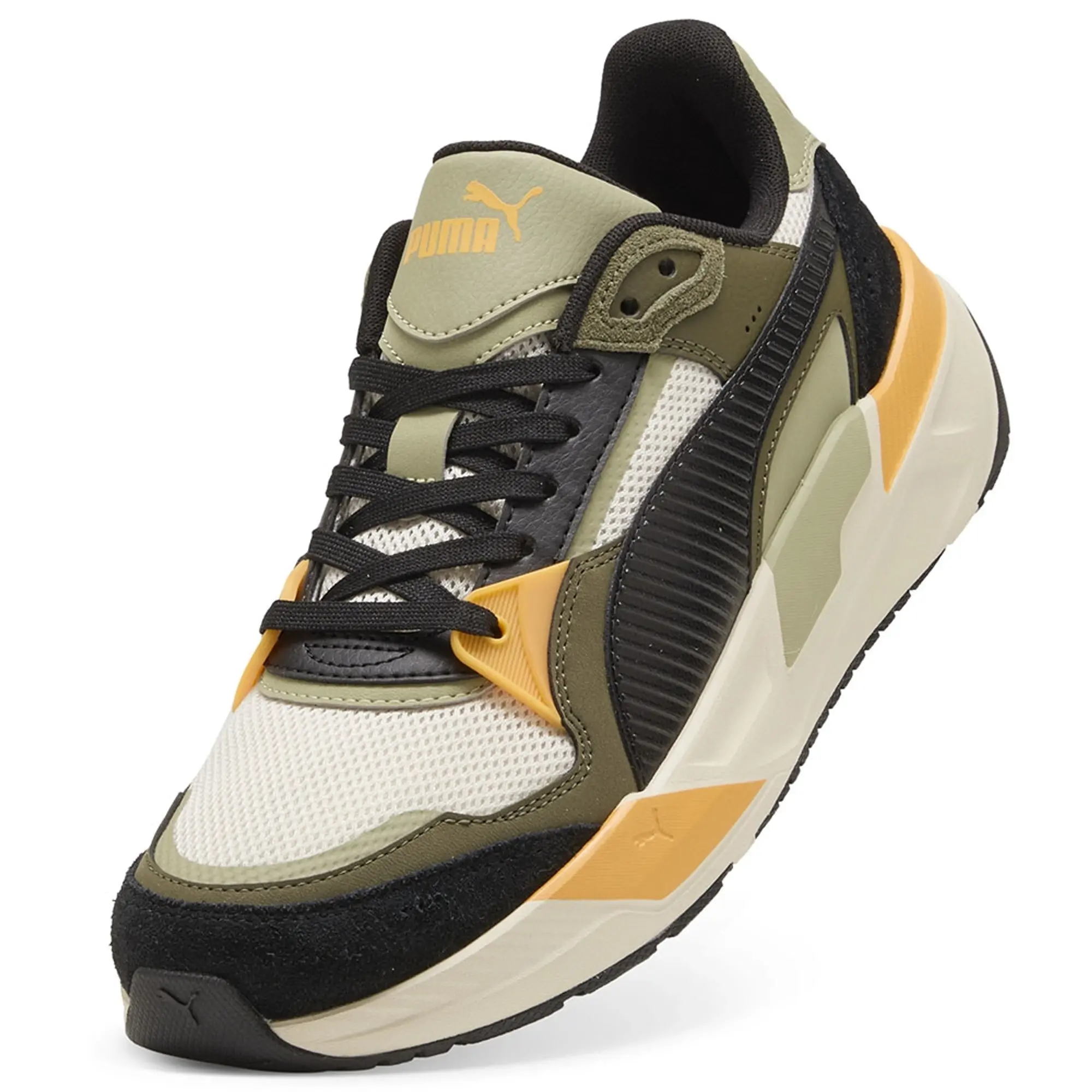 PUMA Trinity 2 Sneakers Unisex, Alpine Snow/Black/Lux Army, size 10