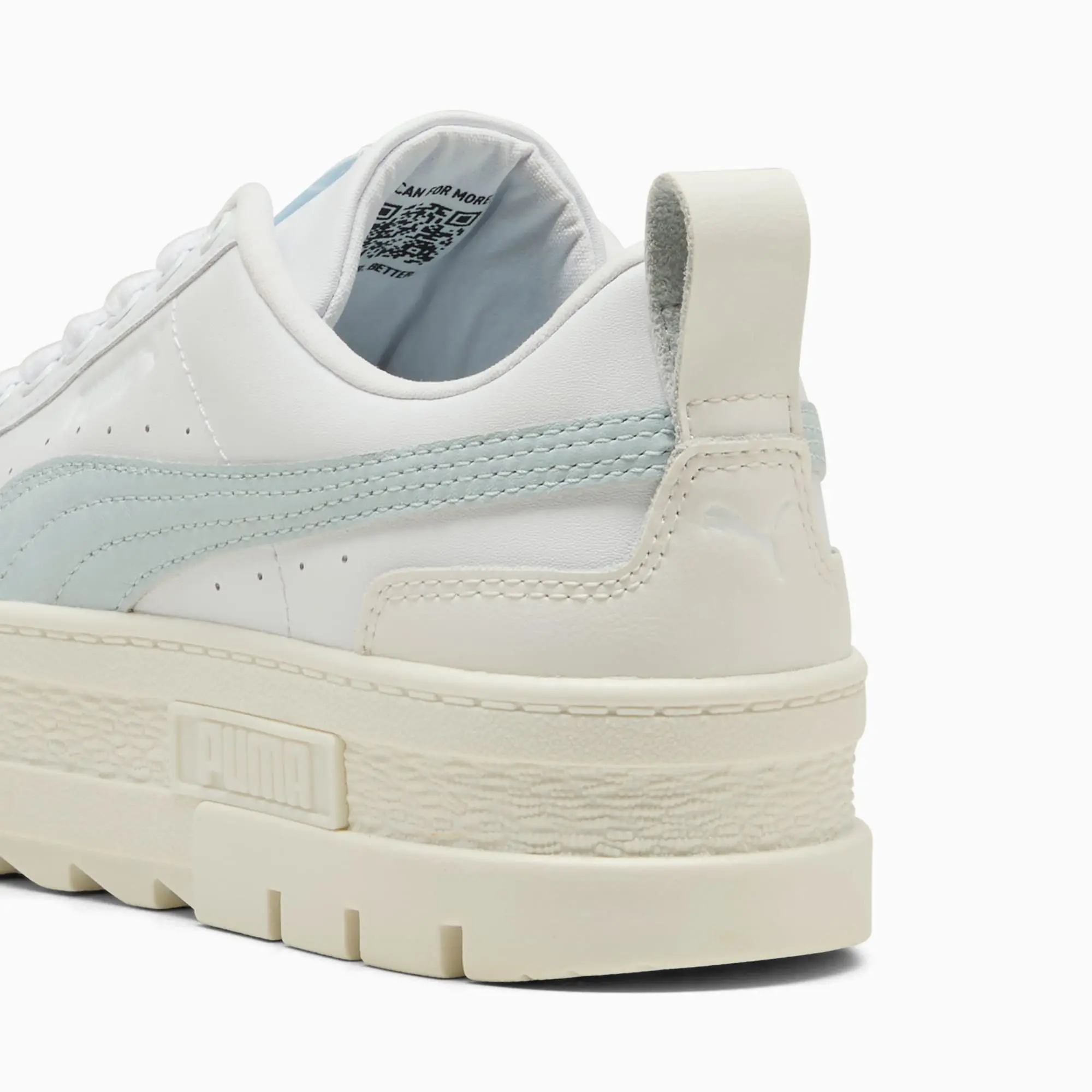 PUMA Mayze Lux Sneakers Women, White/Sea Glass, size 3