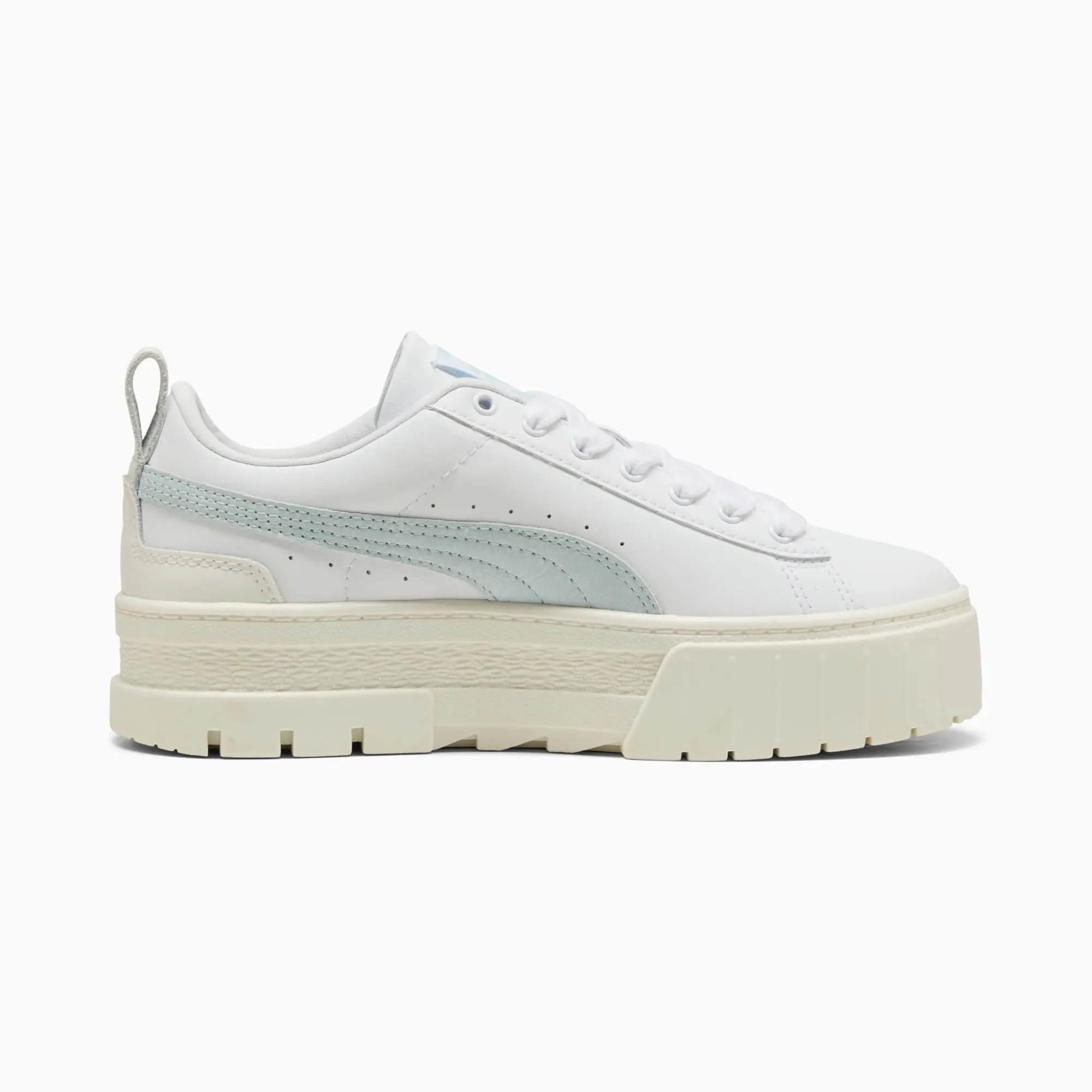 PUMA Mayze Lux Sneakers Women, White/Sea Glass, size 3